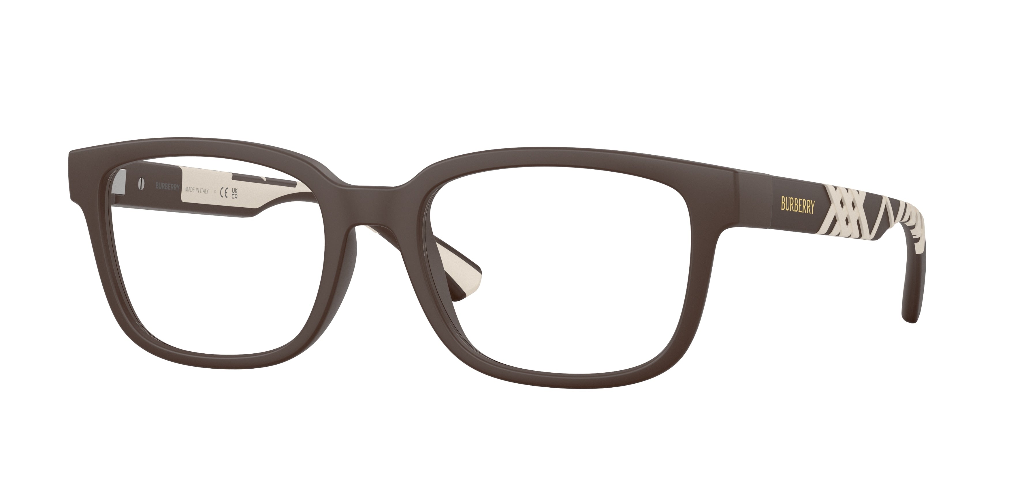 Burberry BE2451U Rectangle Eyeglasses 4234-Matte Brown 54-145-19 - Color Map Brown