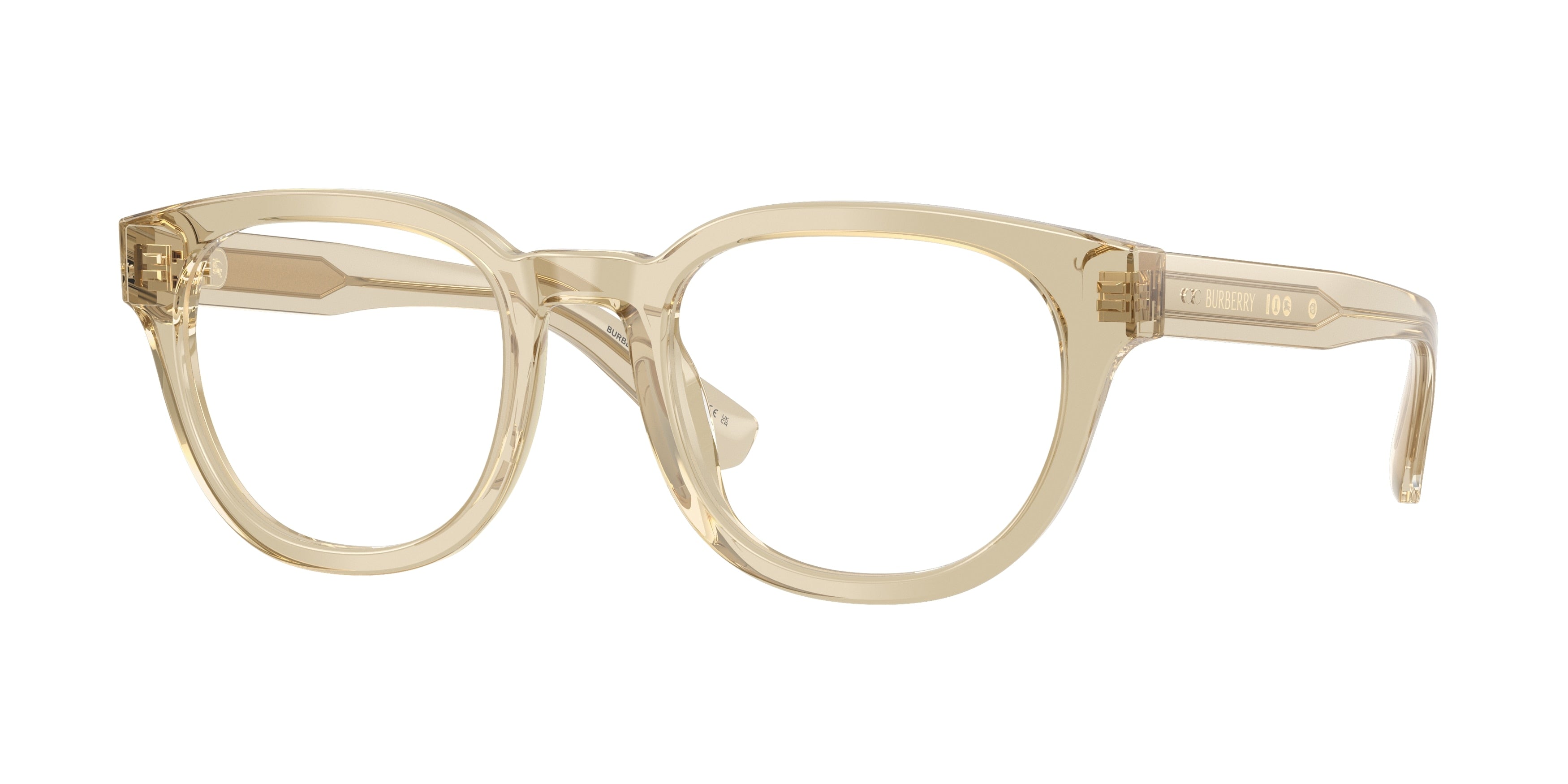 Burberry BE2454F Round Eyeglasses 4226-Beige 51-145-20 - Color Map Beige