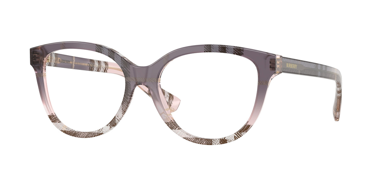 Burberry BE2456 Cat Eye Eyeglasses 4220-Check Gradient Bow 54-140-17 - Color Map Pink