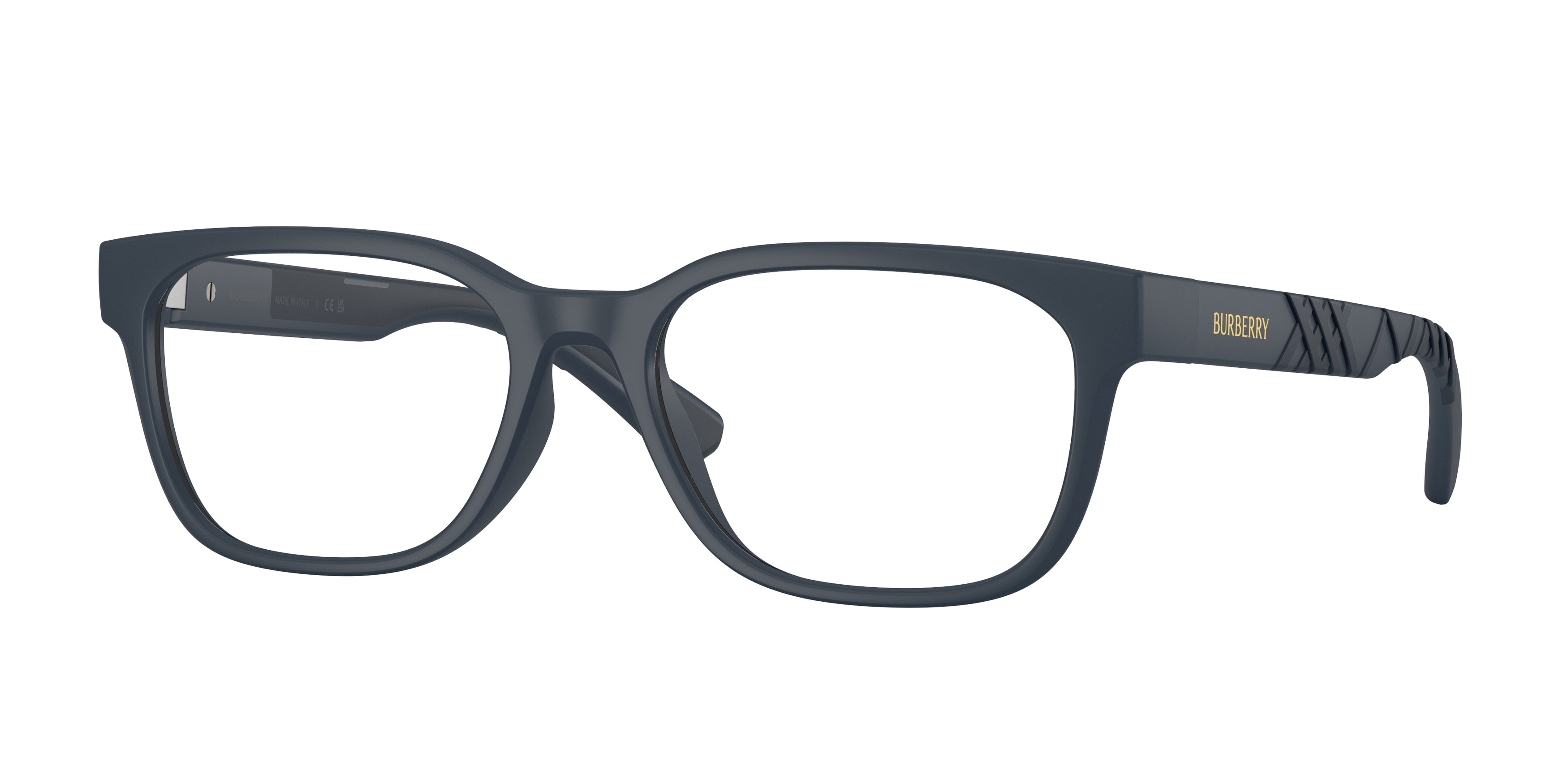 Burberry BE2460D Rectangle Eyeglasses 4240-Matte Blue 55-145-18 - Color Map Blue