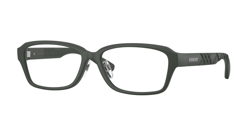 Burberry BE2461D Rectangle Eyeglasses 4232-Matte Green 56-145-15 - Color Map Green