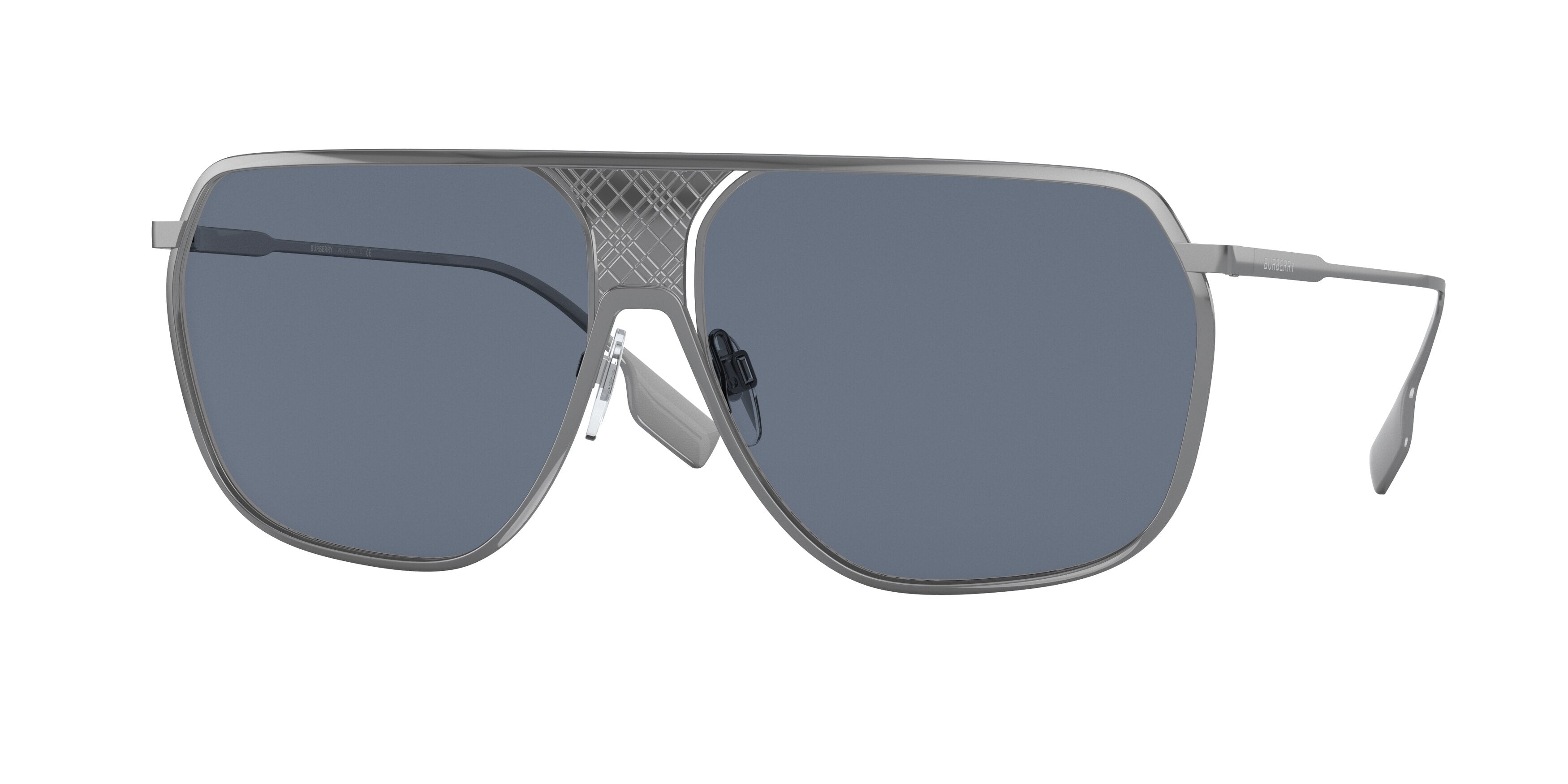 Burberry ADAM BE3120 Square Sunglasses  100387-Gunmetal 62-145-14 - Color Map Grey
