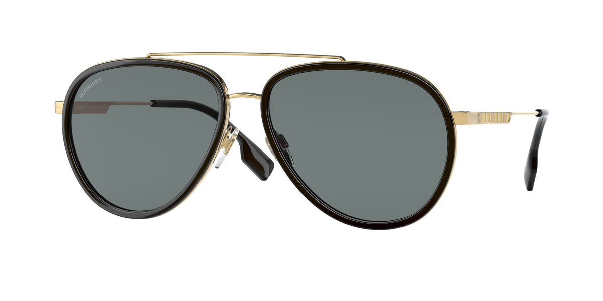 Burberry OLIVER BE3125 Pilot Sunglasses 101781-Gold 59-145-15 - Color Map Gold