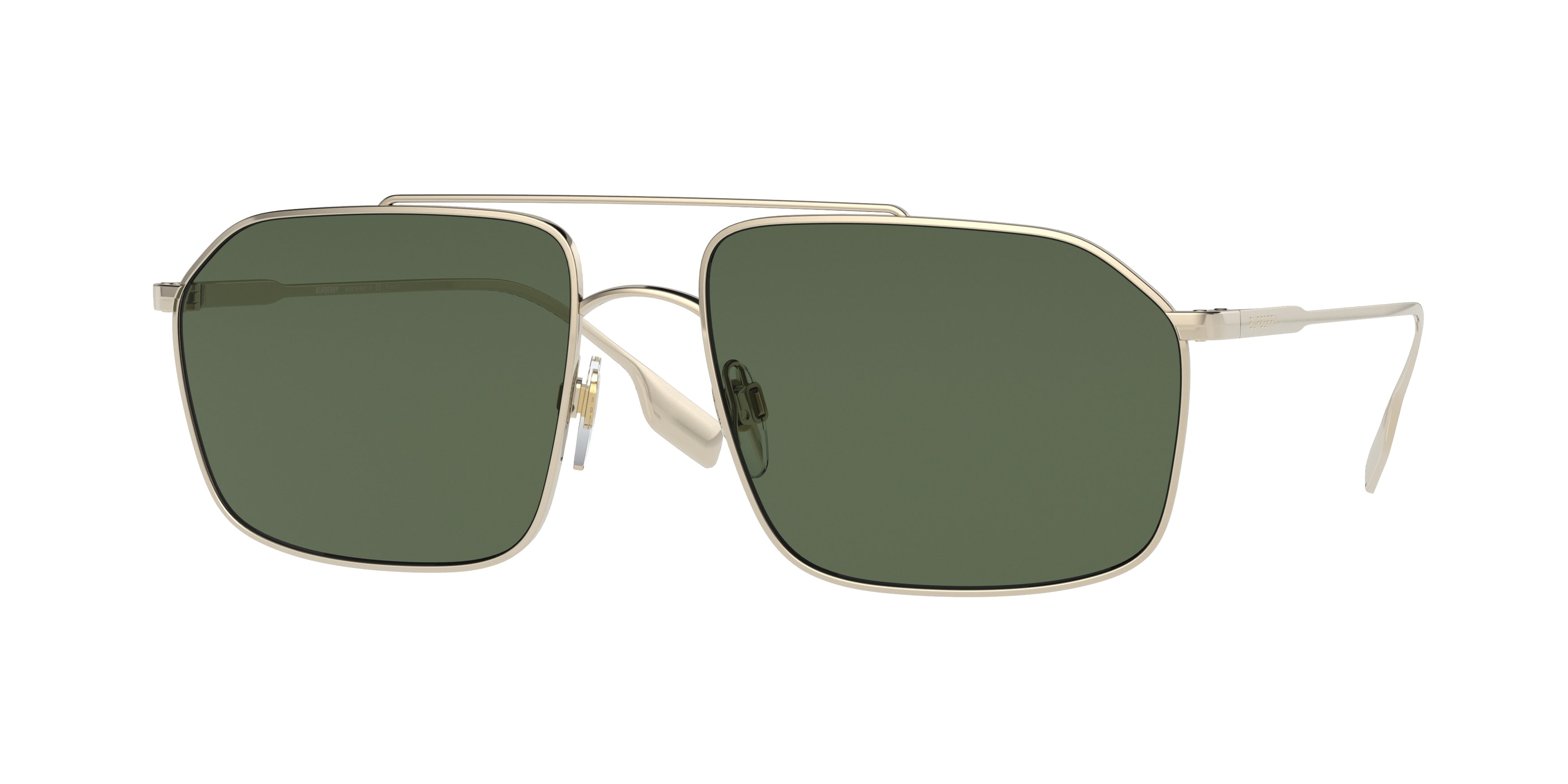 Burberry WEBB BE3130 Rectangle Sunglasses 10099A-Light Gold 59-145-17 - Color Map Gold