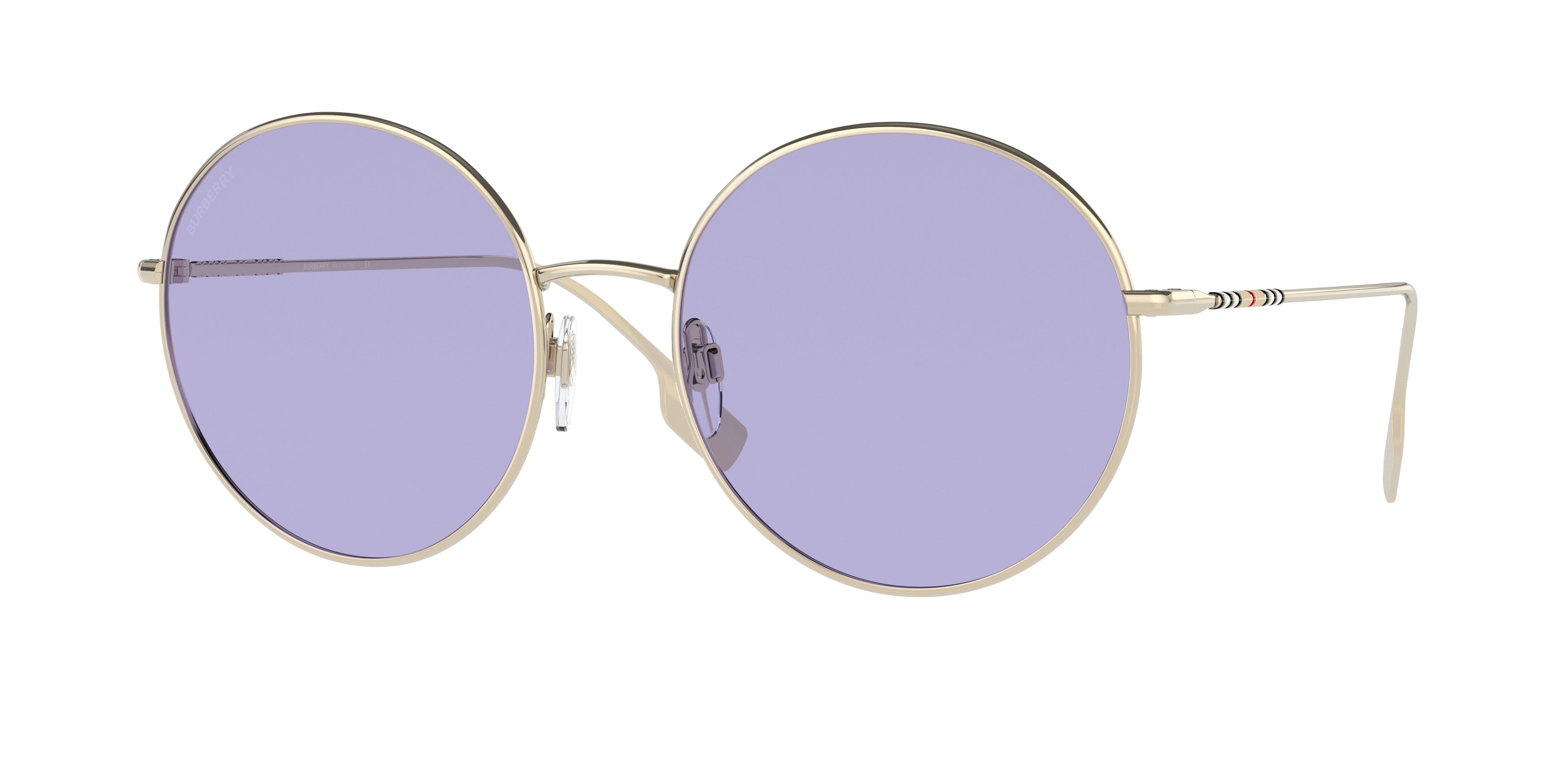 Burberry PIPPA BE3132 Round Sunglasses 11091A-Light Gold 58-140-19 - Color Map Gold