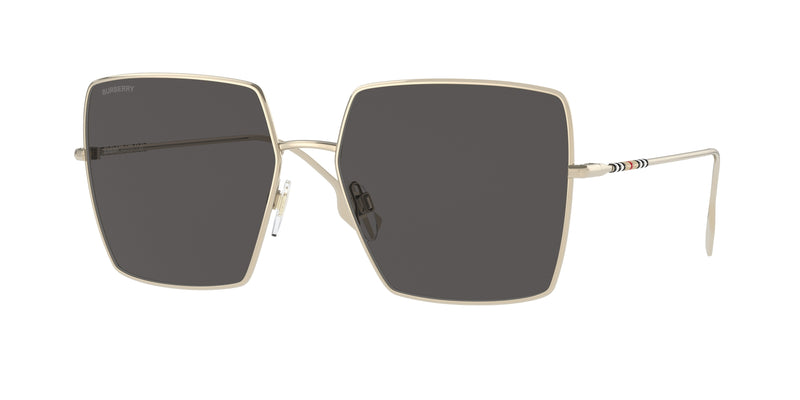 Burberry DAPHNE BE3133 Square Sunglasses 110987-Light Gold 58-140-16 - Color Map Gold