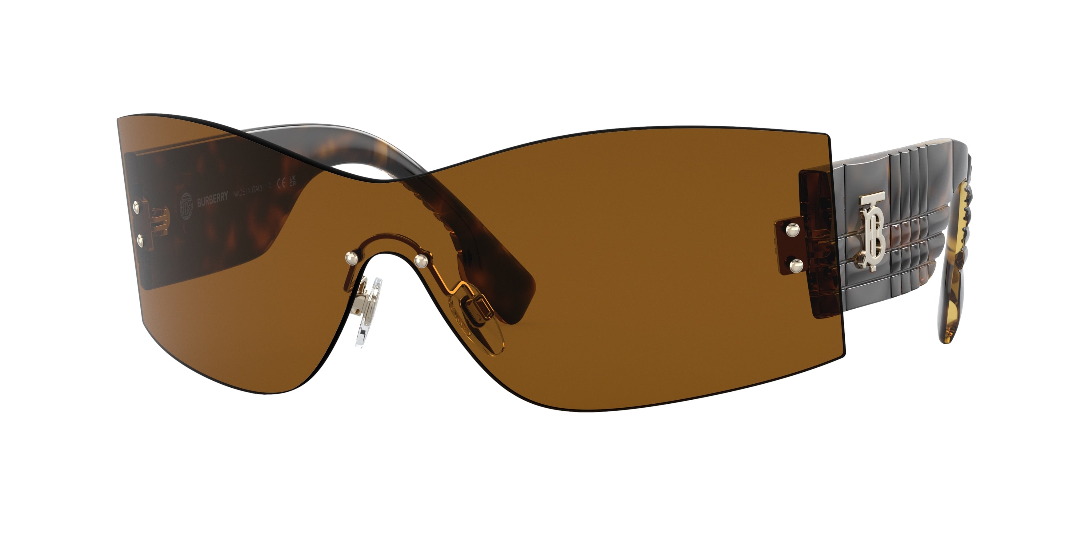 Burberry BELLA BE3137 Rectangle Sunglasses 110963-Brown 0-140-145 - Color Map Brown