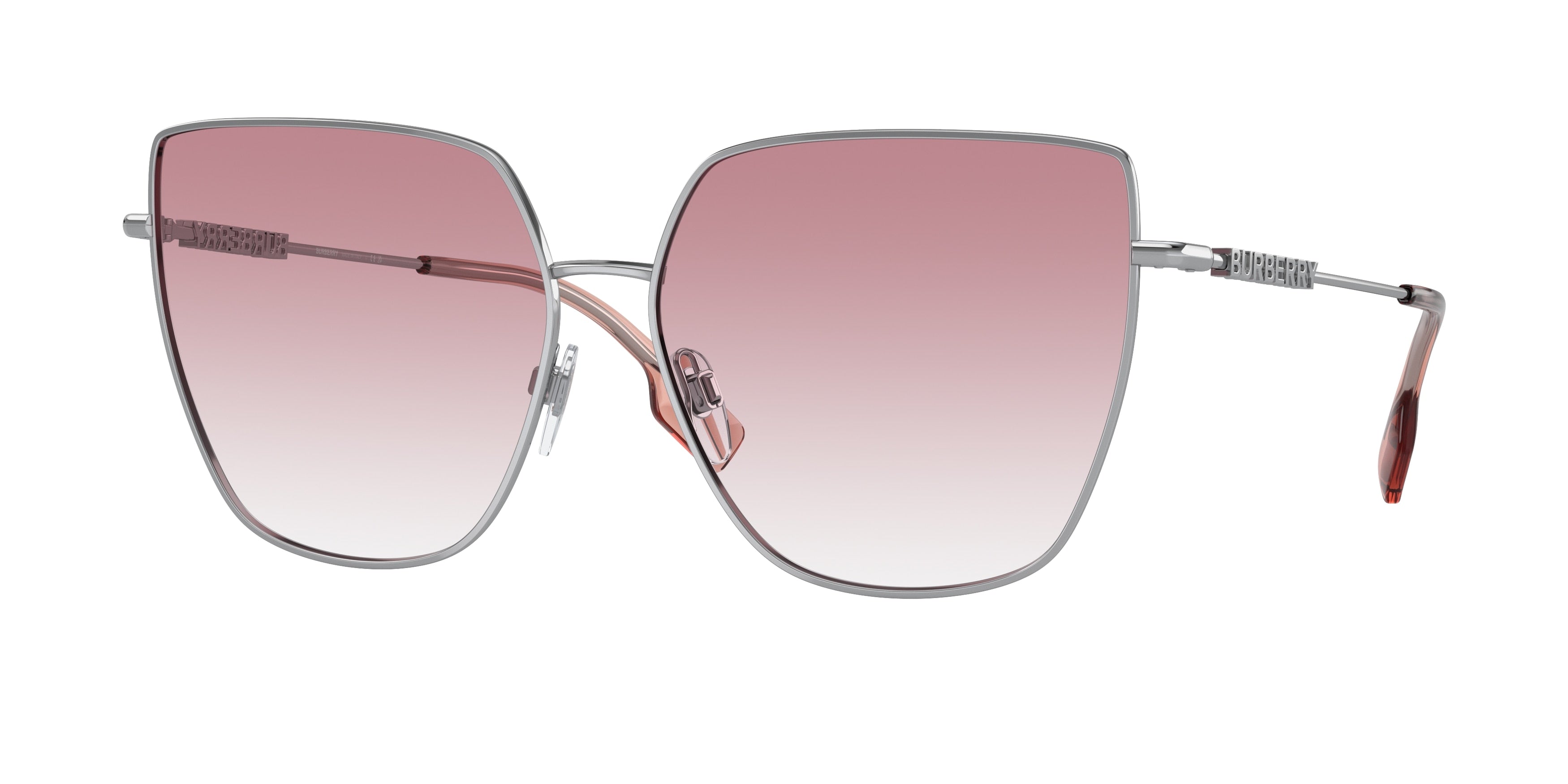 Burberry ALEXIS BE3143 Irregular Sunglasses 10058D-Silver 61-140-14 - Color Map Silver