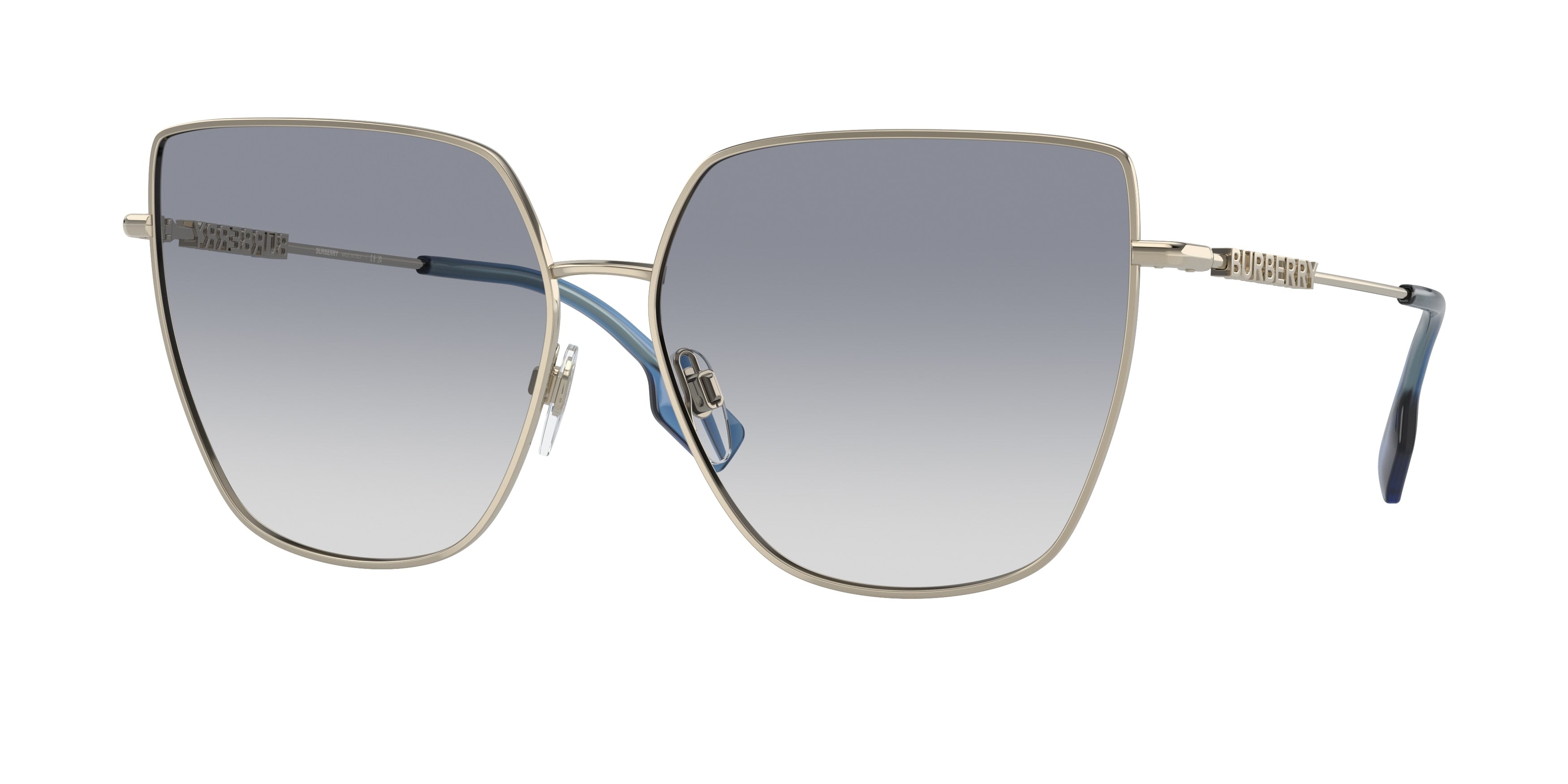 Burberry ALEXIS BE3143 Irregular Sunglasses 110979-Light Gold 61-140-14 - Color Map Gold