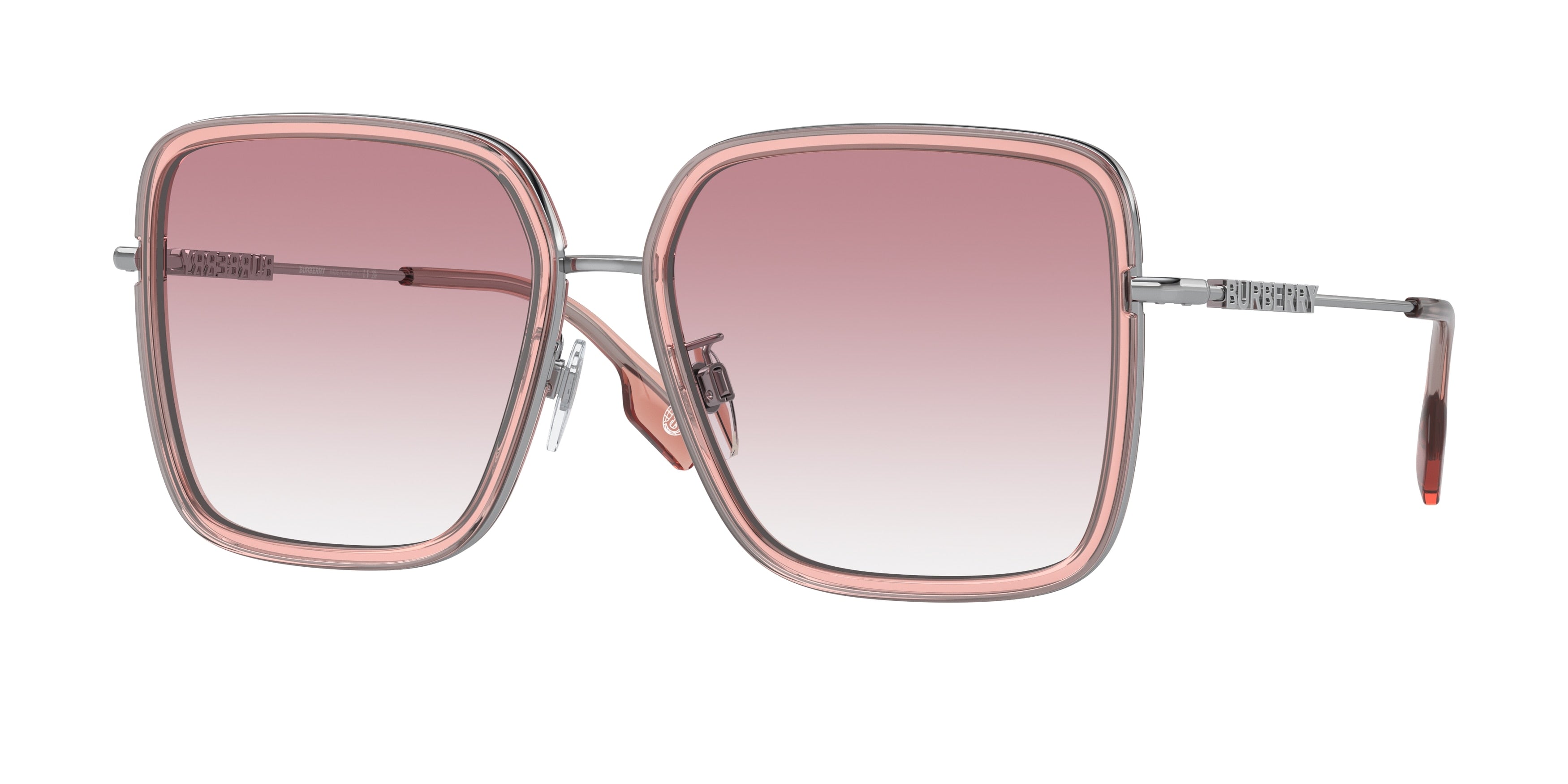 Burberry DIONNE BE3145D Square Sunglasses 10058D-Pink 58-140-16 - Color Map Pink