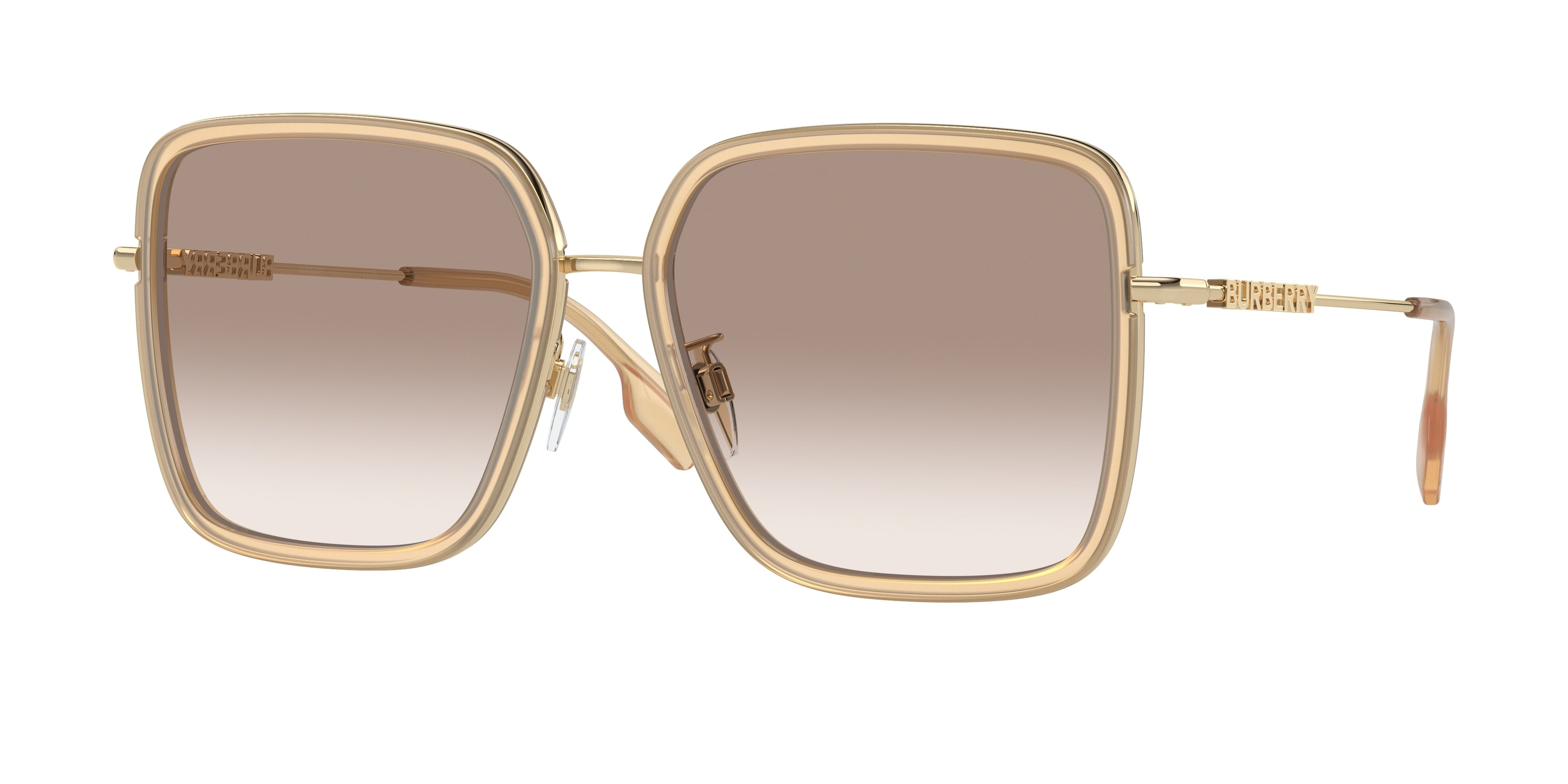 Burberry DIONNE BE3145D Square Sunglasses 134913-Opal Beige 58-140-16 - Color Map Brown