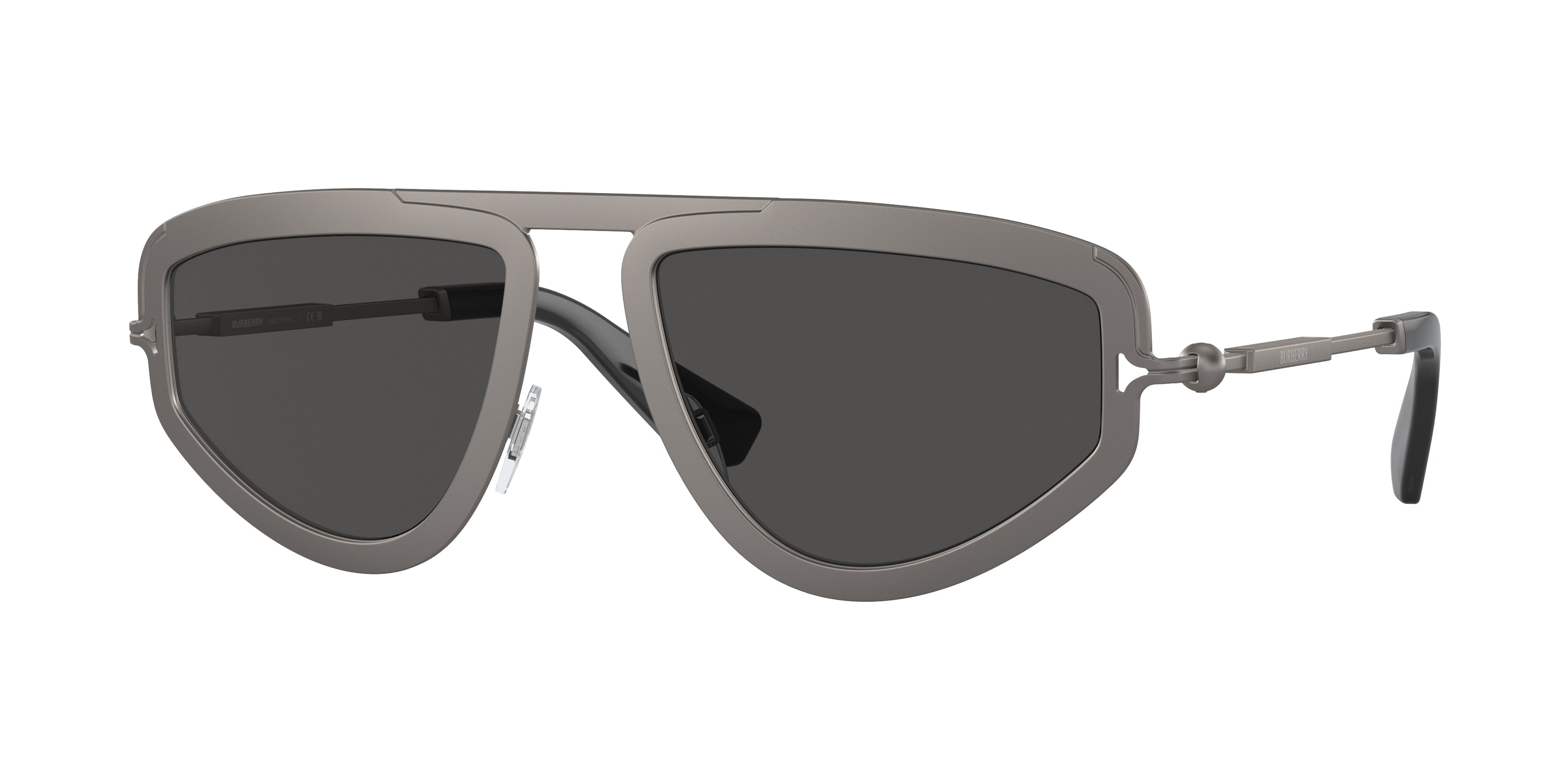 Burberry BE3150 Irregular Sunglasses 131687-Dark Grey 56-140-19 - Color Map Grey