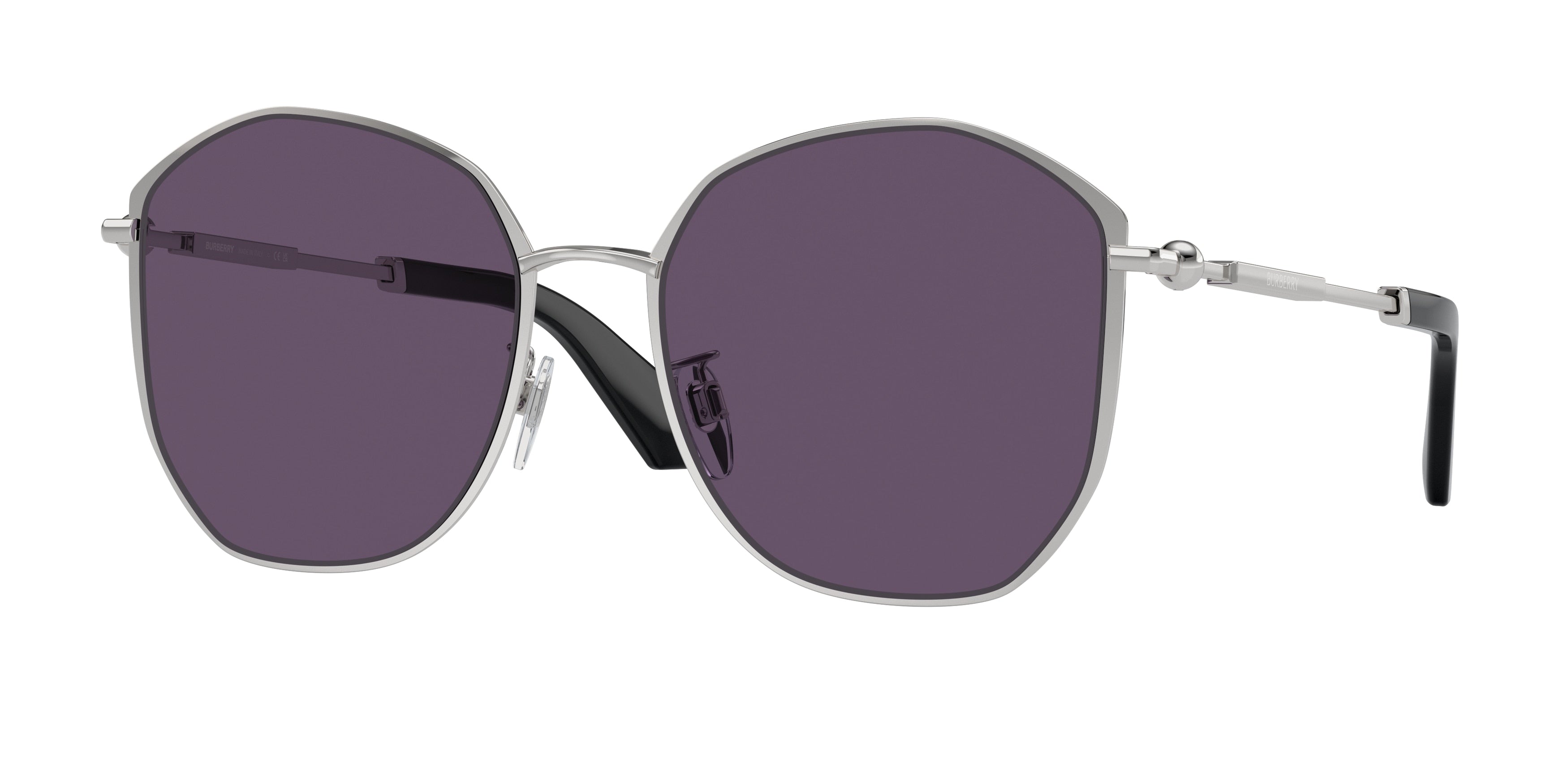 Burberry BE3153D Irregular Sunglasses 10051A-Silver 57-145-19 - Color Map Silver