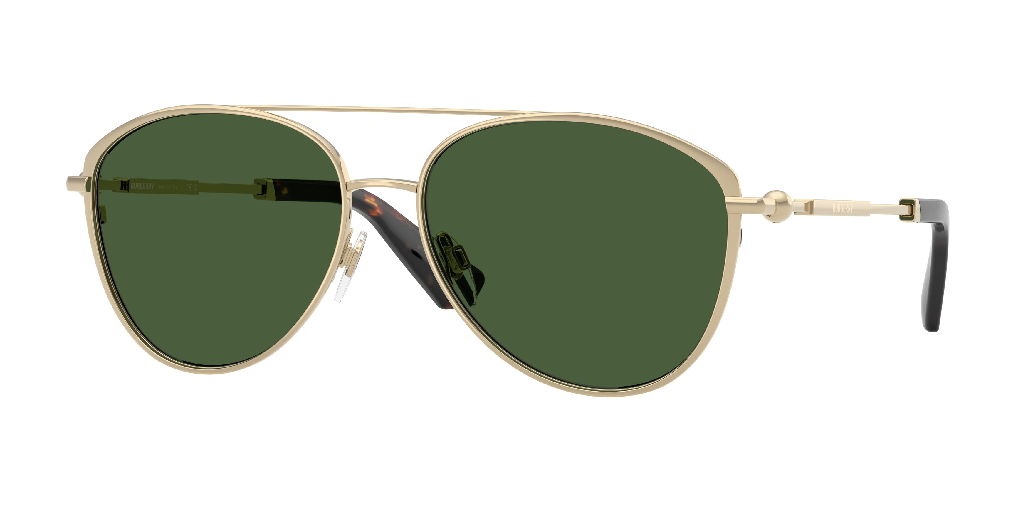 Burberry BE3157 Pilot Sunglasses 110971-Light Gold 59-145-16 - Color Map Gold