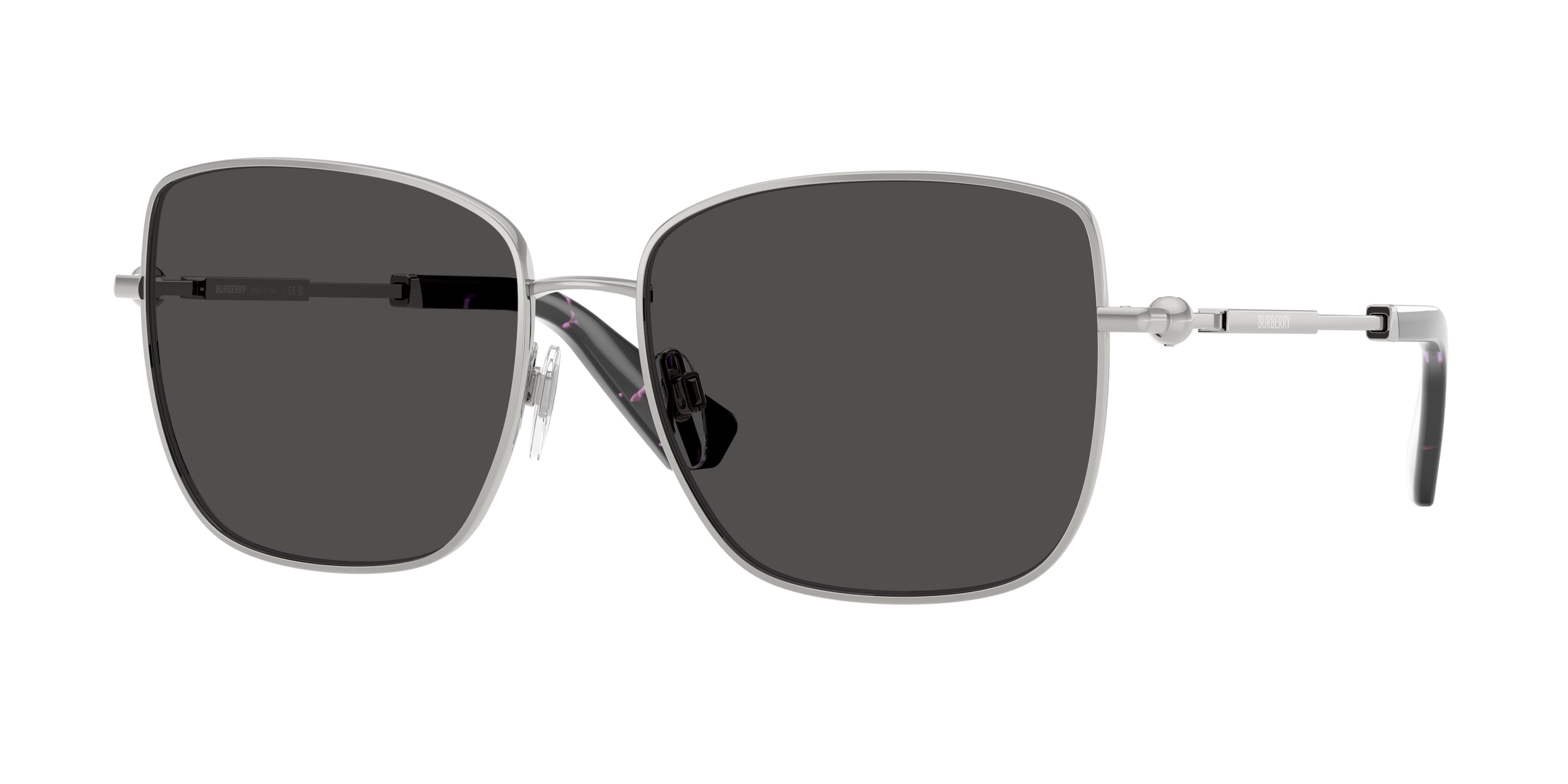 Burberry BE3158 Square Sunglasses 100587-Silver 58-145-16 - Color Map Silver