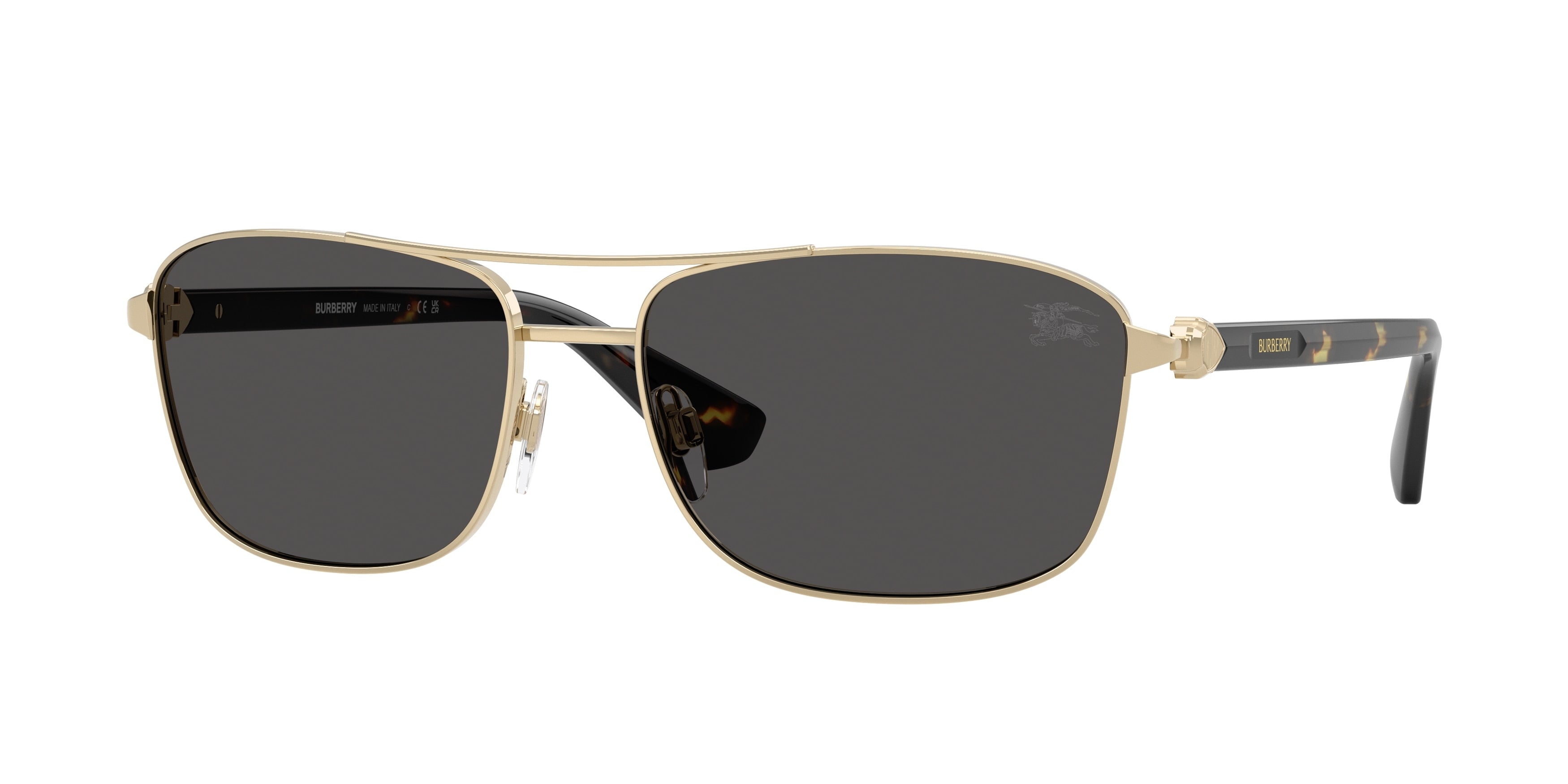 Burberry BE3163 Rectangle Sunglasses 110987-Light Gold 60-140-17 - Color Map Gold