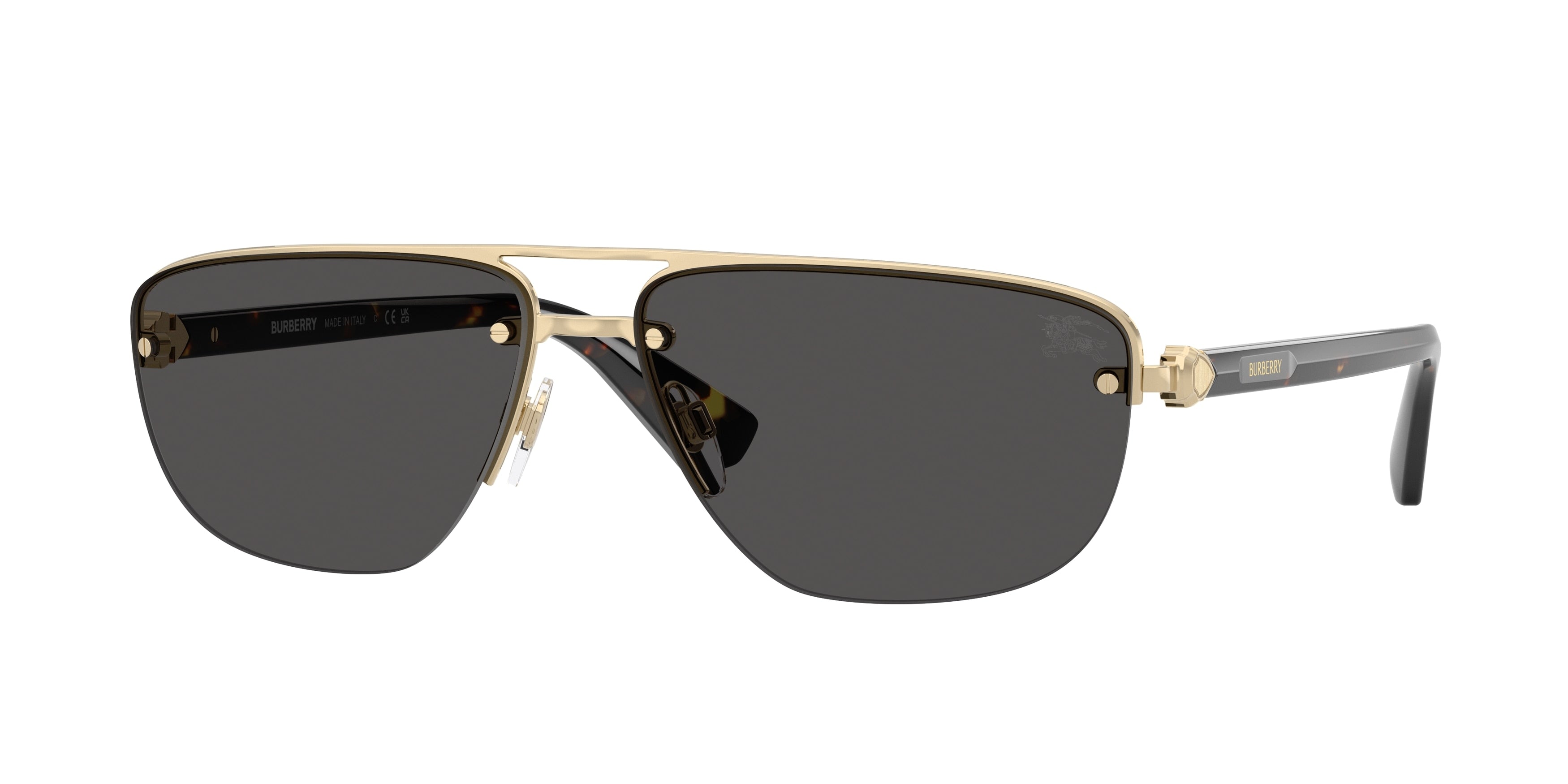 Burberry BE3164 Irregular Sunglasses 110987-Light Gold 63-140-15 - Color Map Gold