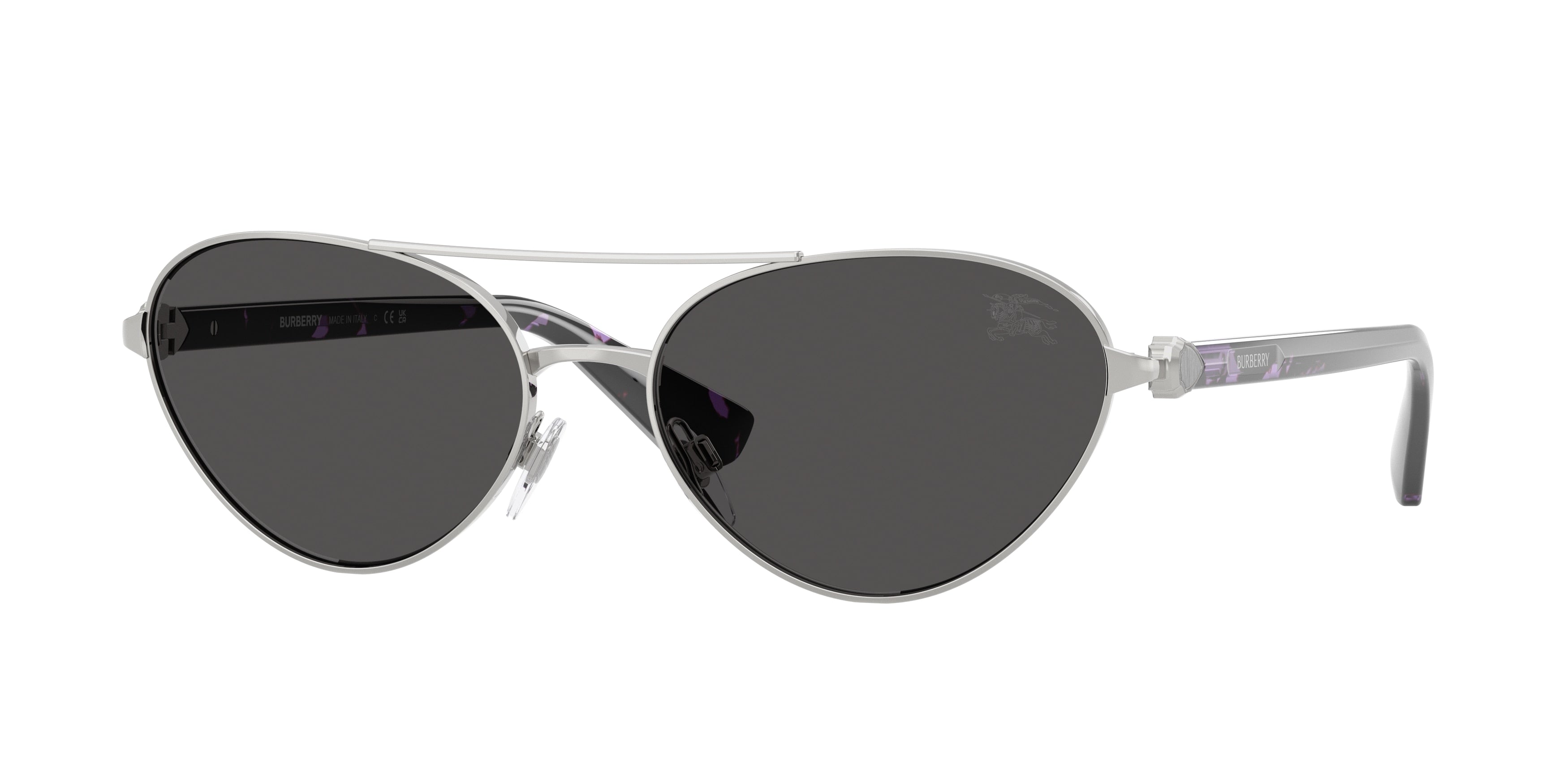 Burberry BE3165 Irregular Sunglasses  100587-Silver 58-140-17 - Color Map Silver