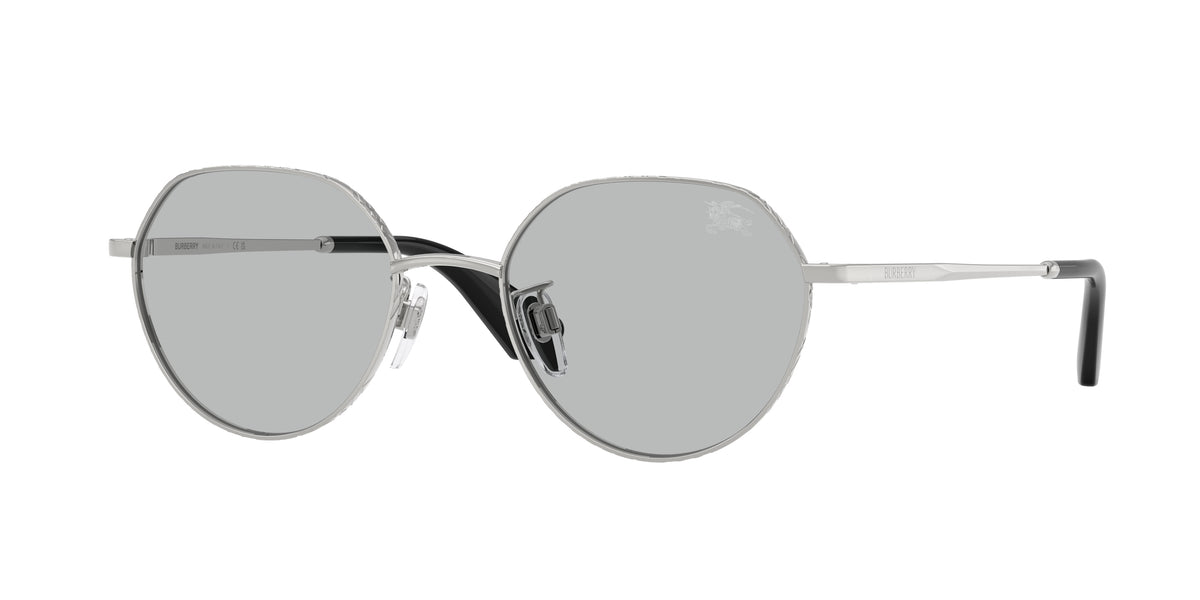 Burberry BE3173D Round Sunglasses 100587-Silver 51-145-19 - Color Map Silver