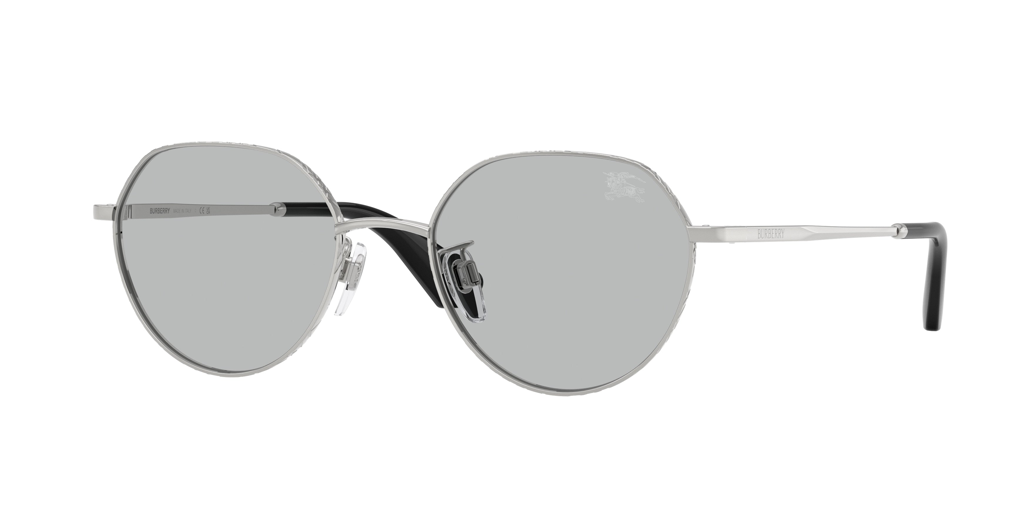 Burberry BE3173D Round Sunglasses 100587-Silver 51-145-19 - Color Map Silver