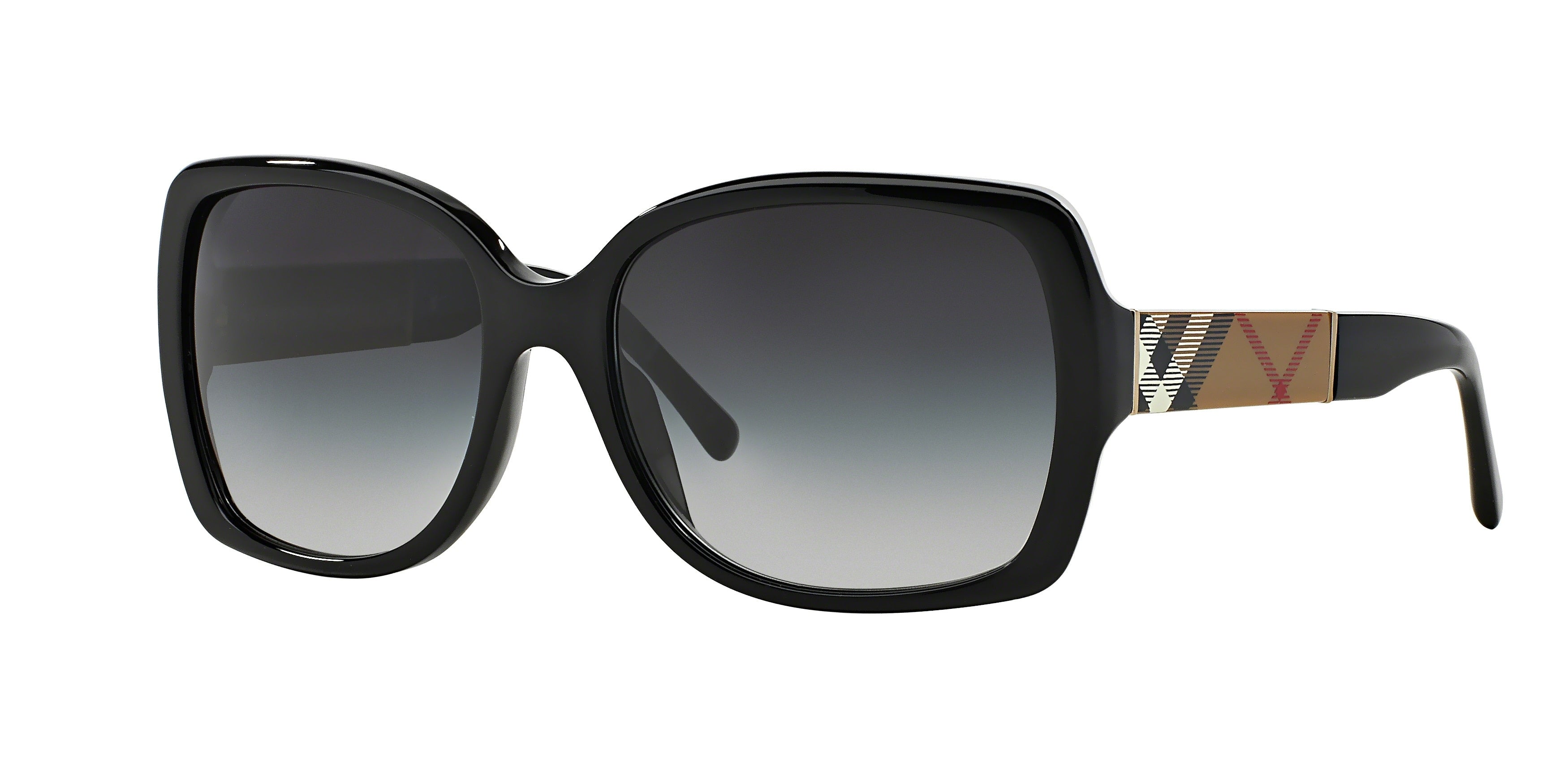 Burberry BE4160 Square Sunglasses 34338G-Black 58-135-17 - Color Map Black