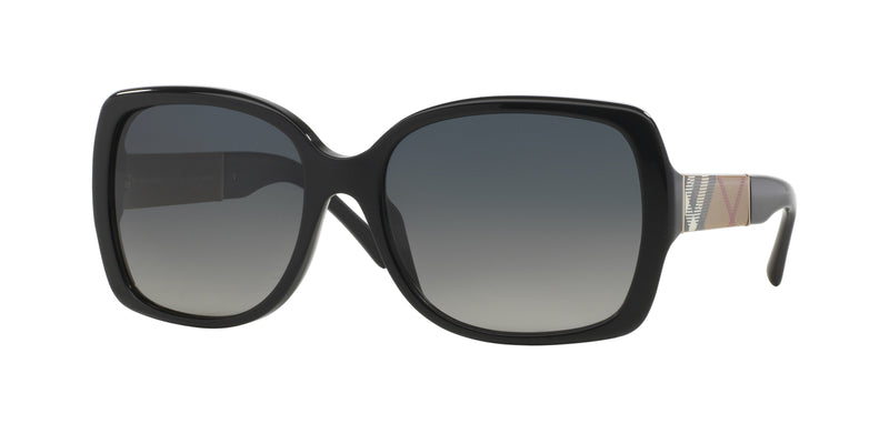 Burberry BE4160 Square Sunglasses 3433T3-Black 58-135-17 - Color Map Black