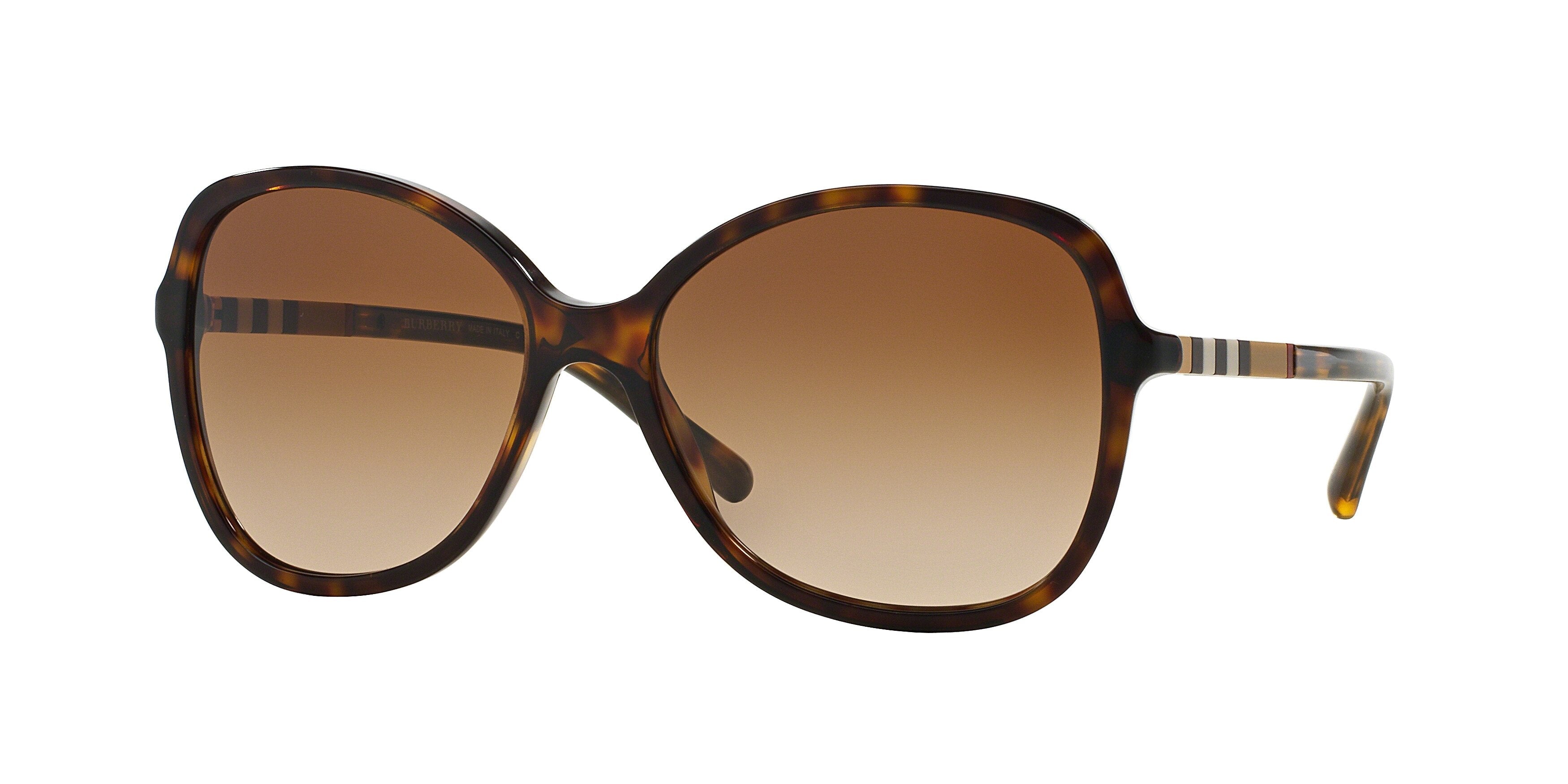 Burberry BE4197 Round Sunglasses  300213-Dark Havana 58-140-16 - Color Map Brown