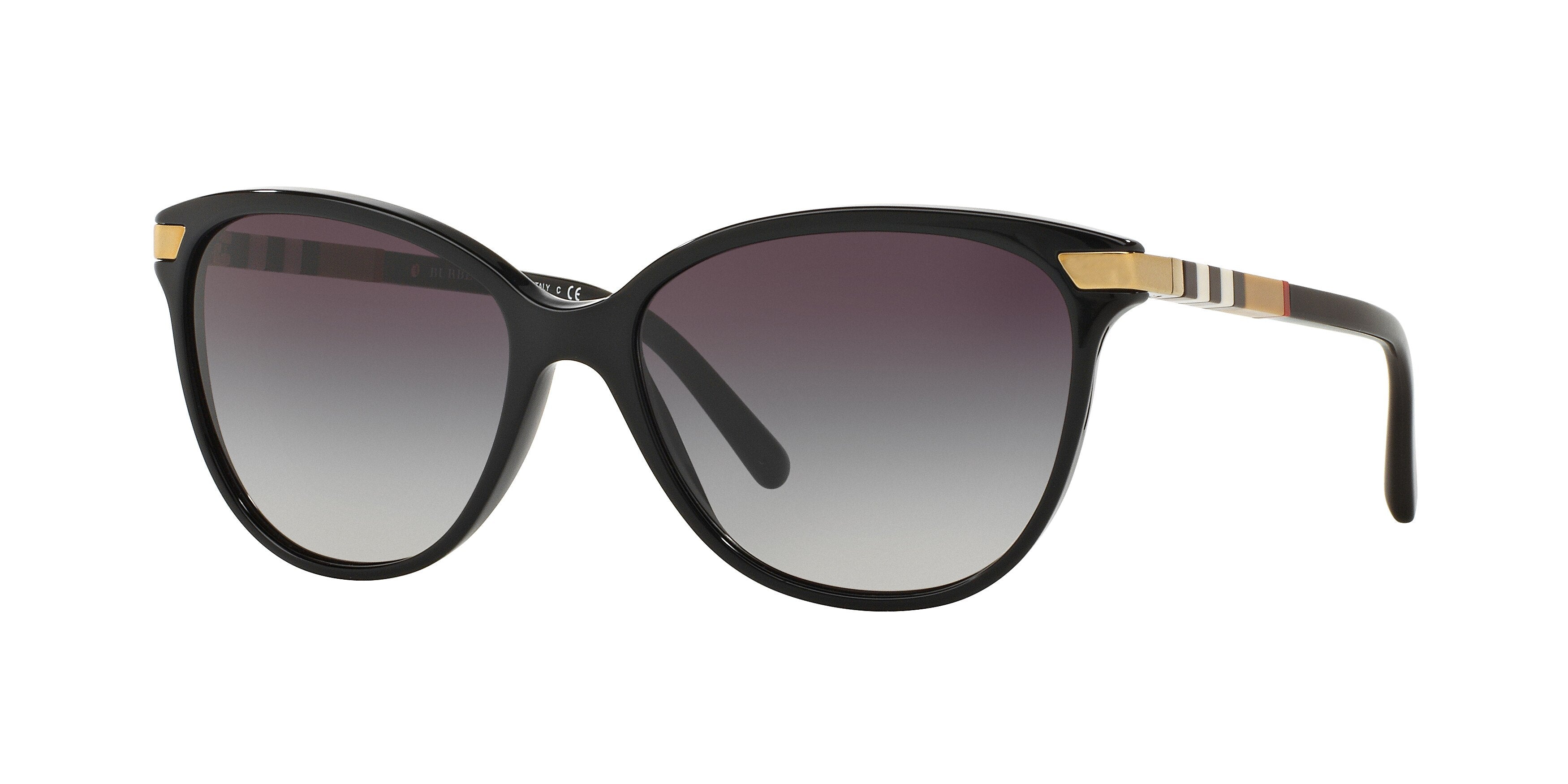 Burberry BE4216F Cat Eye Sunglasses  30018G-Black 57-140-16 - Color Map Black