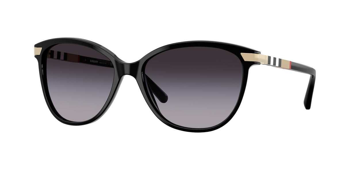 Burberry BE4216 Cat Eye Sunglasses 30018G-Black 57-140-16 - Color Map Black