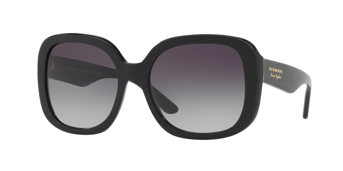 Burberry BE4259 Square Sunglasses 30018G-Black 56-140-18 - Color Map Black