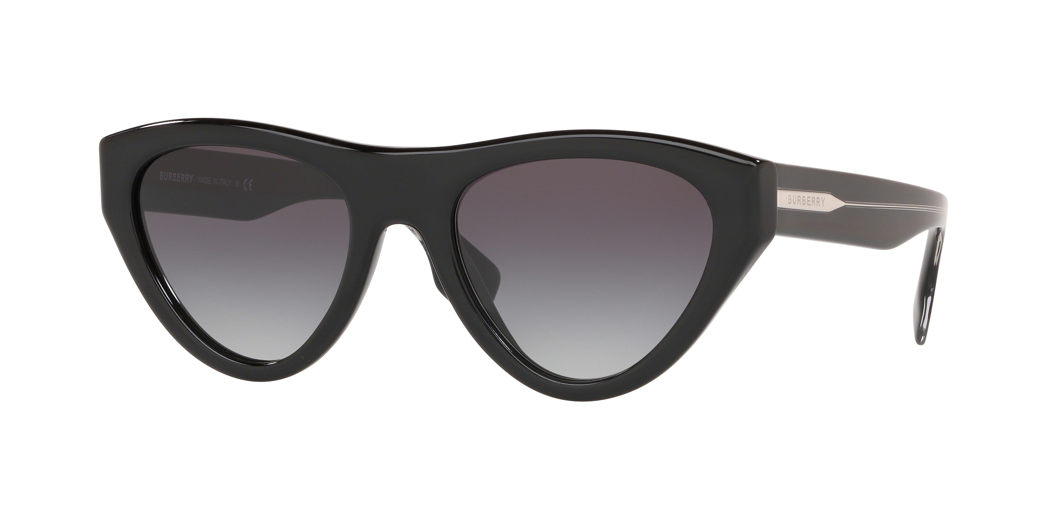 Burberry BE4285 Irregular Sunglasses  37588G-Black 52-140-20 - Color Map Black