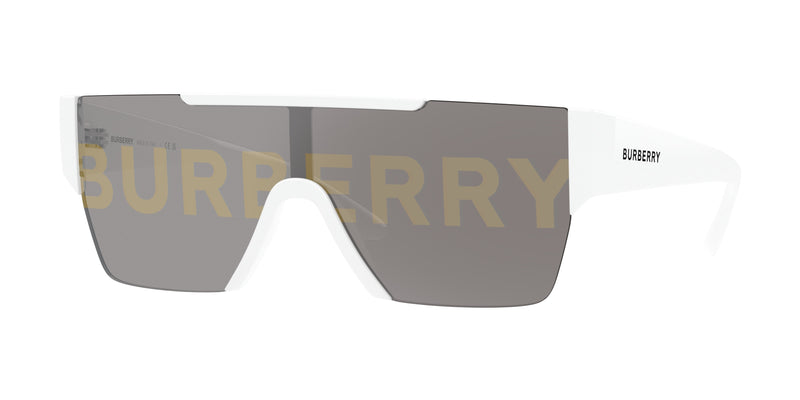 Burberry BE4291 Rectangle Sunglasses 3007/H-White 38-140-138 - Color Map White