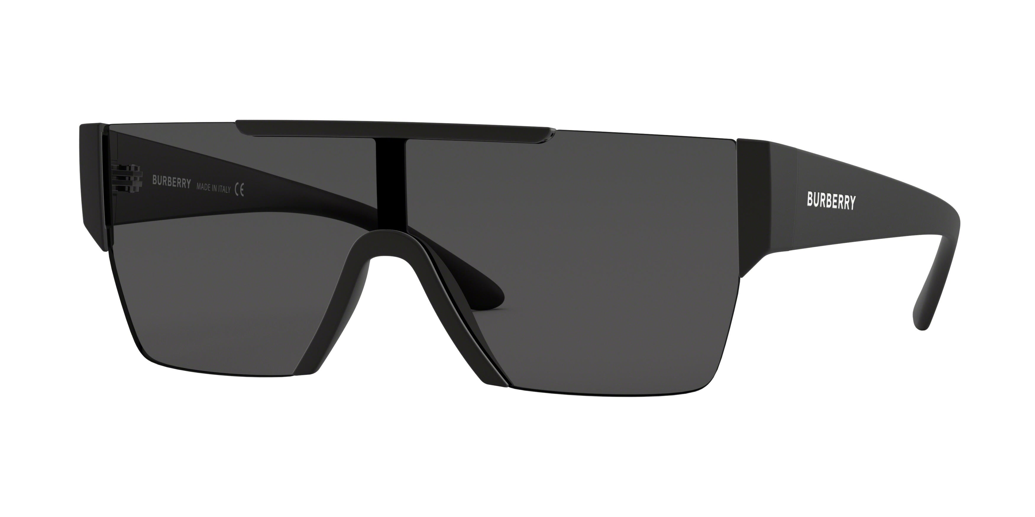 Burberry BE4291 Rectangle Sunglasses 346487-Matte Black 38-140-138 - Color Map Black