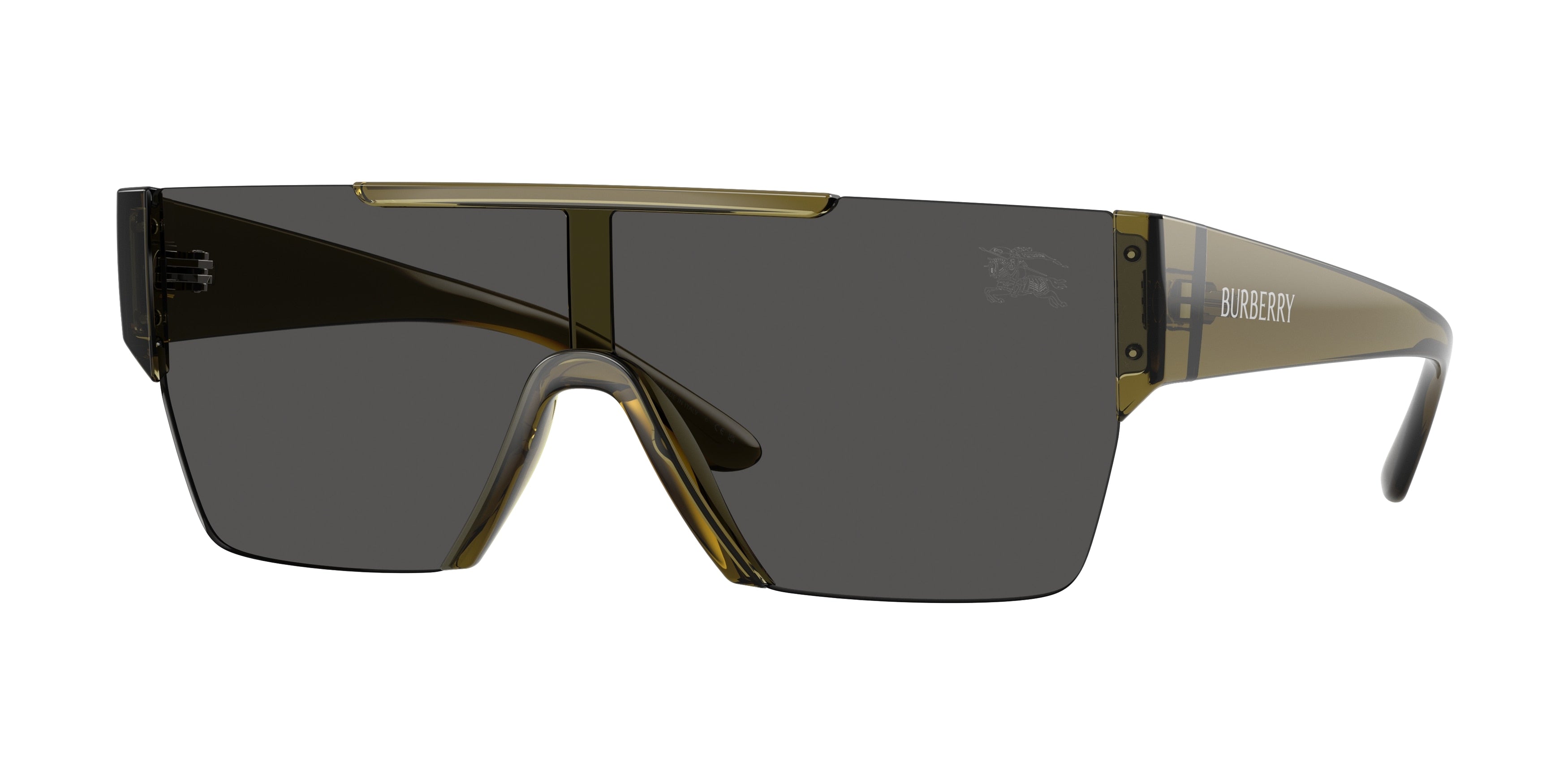Burberry BE4291 Rectangle Sunglasses 424687-Green 38-140-138 - Color Map Green