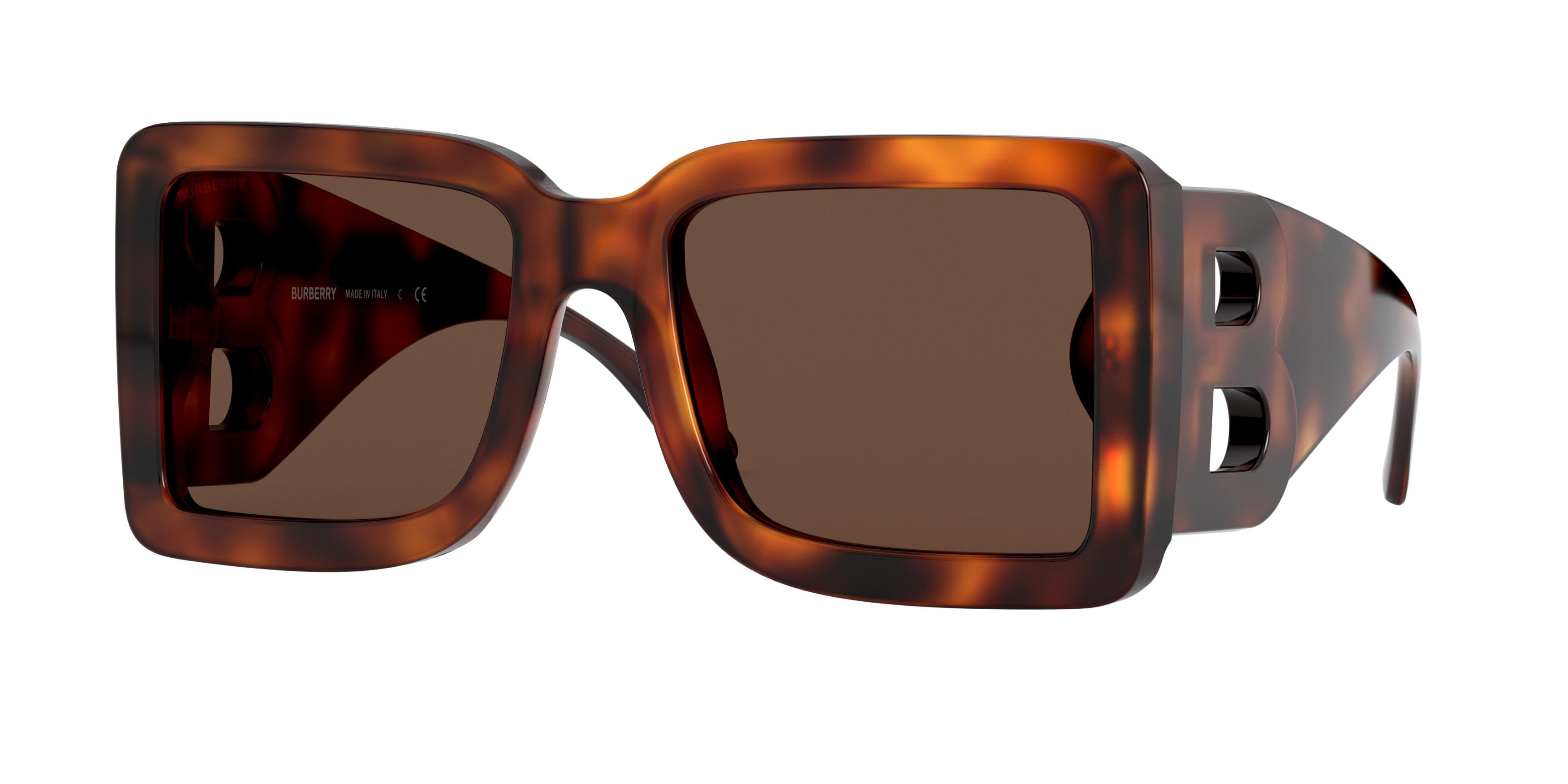 Burberry FRITH BE4312 Square Sunglasses  331673-Light Havana 55-140-20 - Color Map Tortoise