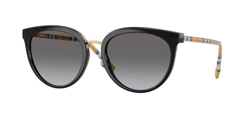 Burberry WILLOW BE4316 Phantos Sunglasses 385311-Black 54-140-19 - Color Map Black