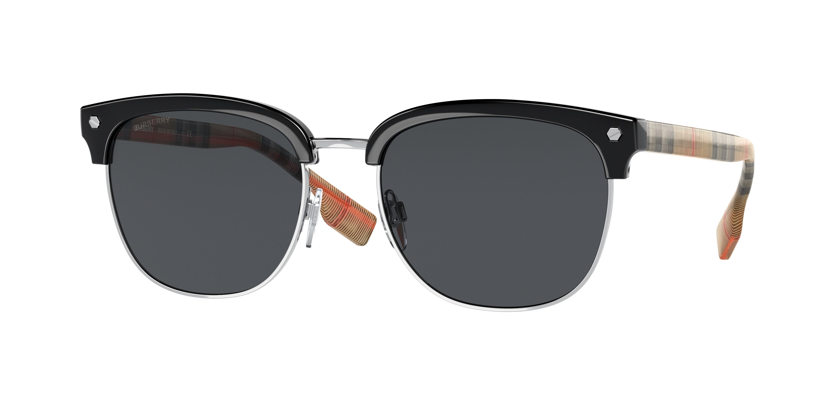 Burberry AUBREY BE4317 Square Sunglasses 375787-Black 55-145-19 - Color Map Black