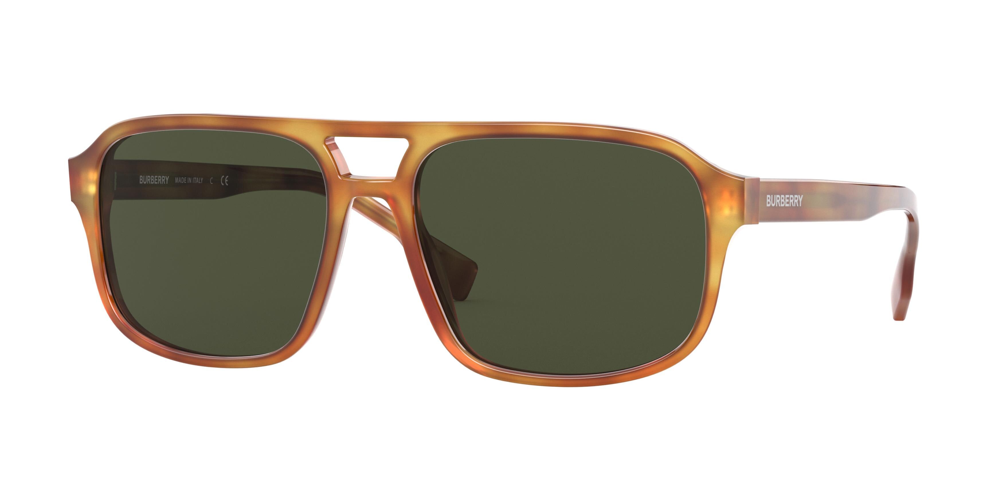 Burberry FRANCIS BE4320 Square Sunglasses 389371-Light Havana 58-145-17 - Color Map Tortoise