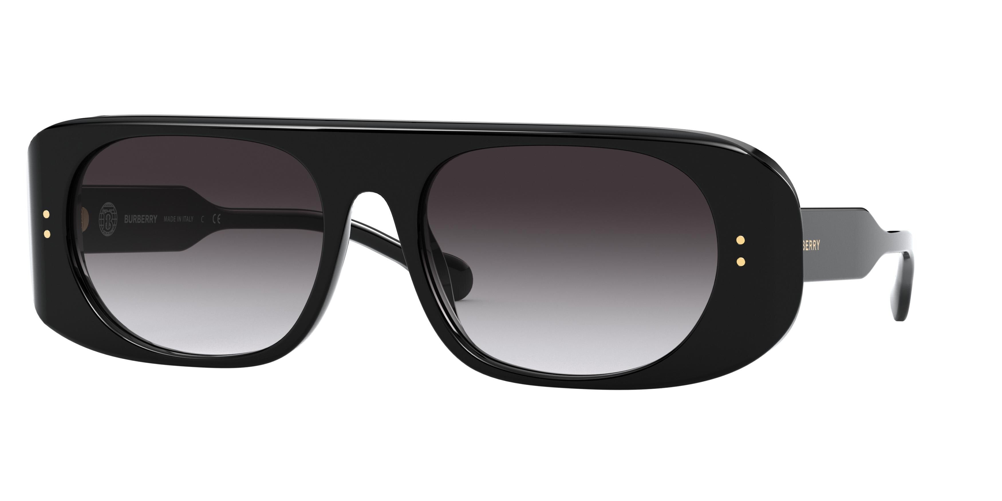 Burberry BE4322 Square Sunglasses  38788G-Black 57-145-19 - Color Map Black