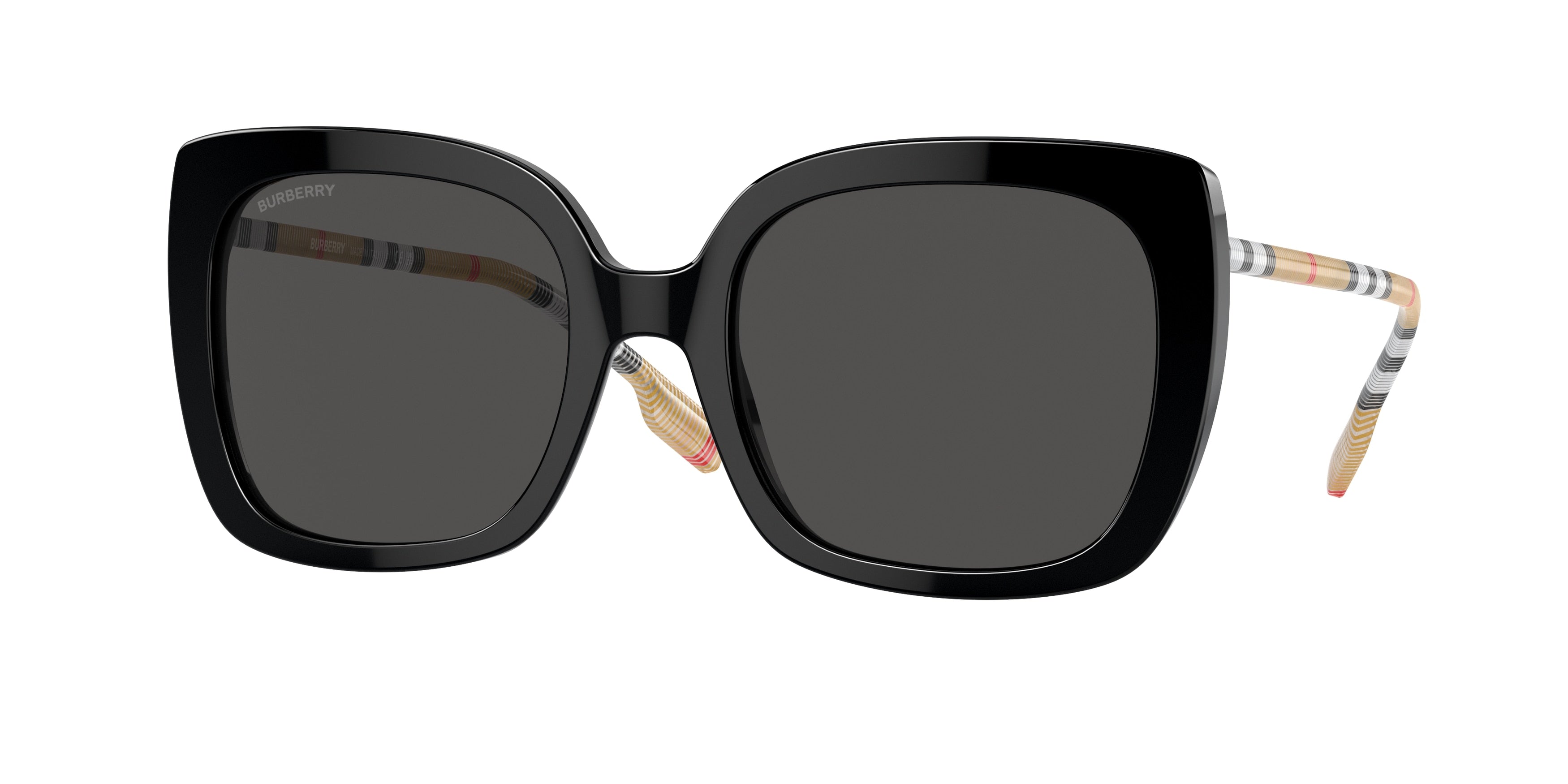 Burberry CAROLL BE4323 Square Sunglasses 385387-Nero 54-140-20 - Color Map Black
