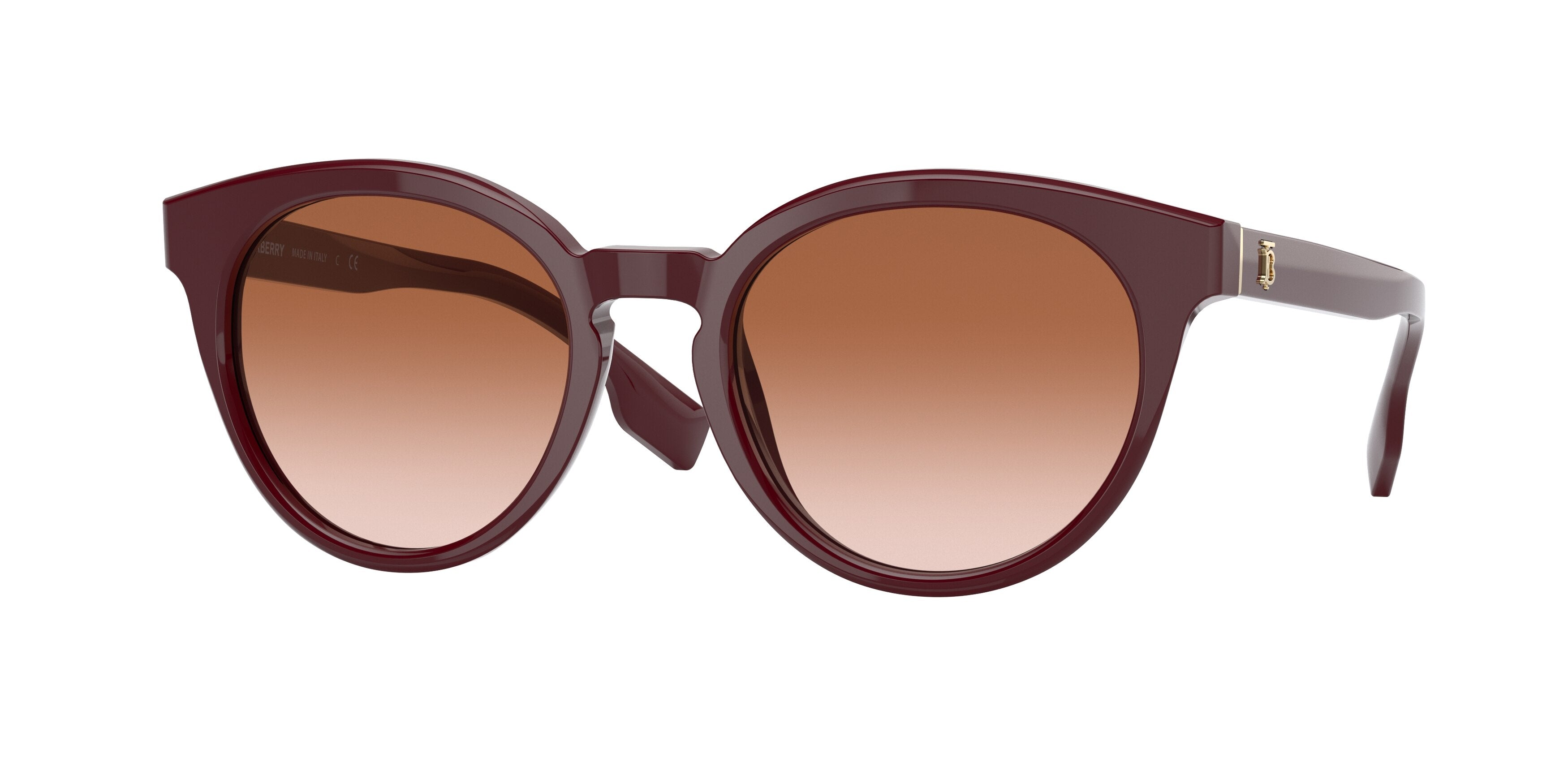 Burberry AMELIA BE4326F Phantos Sunglasses 340313-Bordeaux 55-145-20 - Color Map Red
