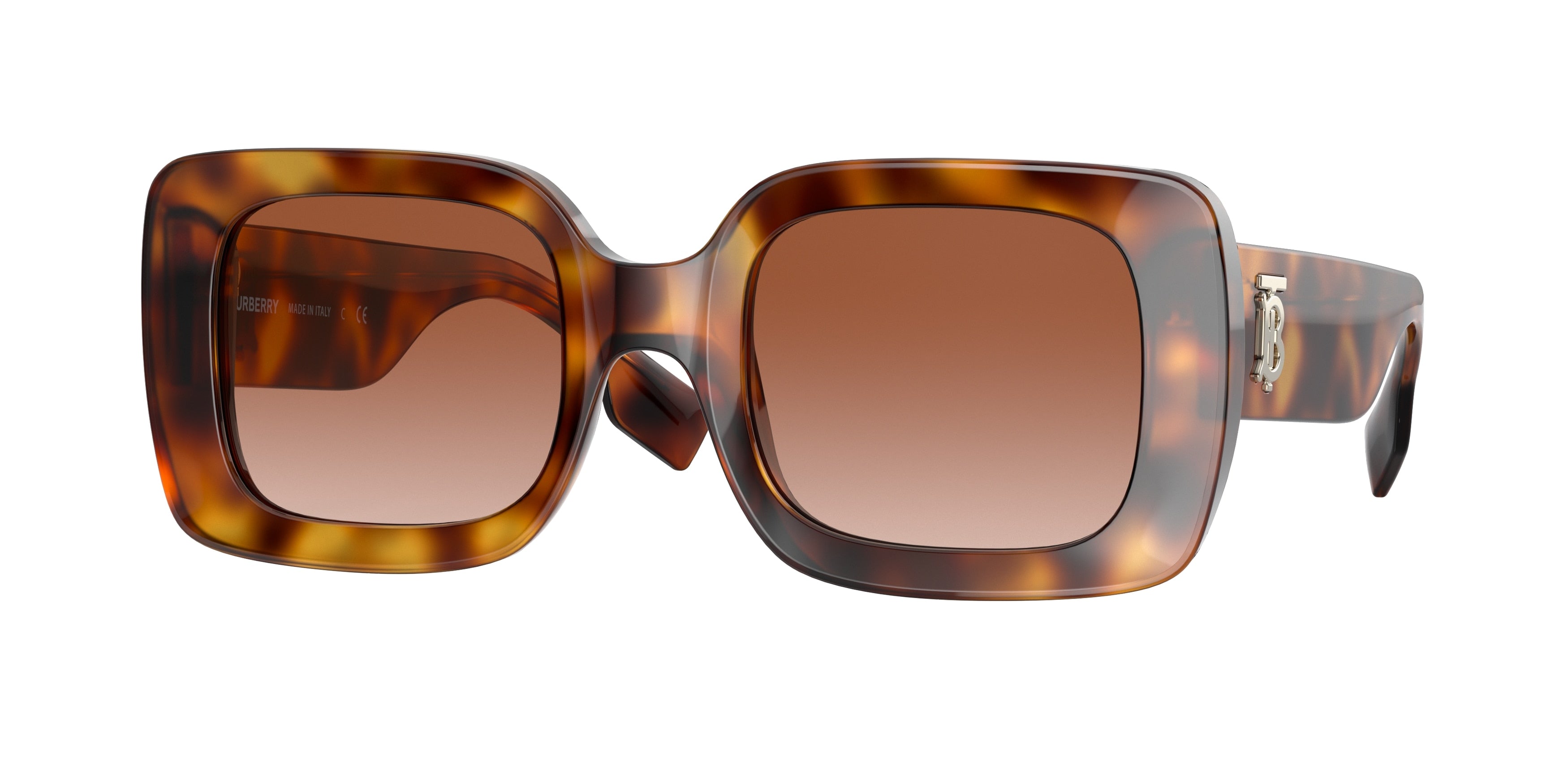 Burberry DELILAH BE4327 Square Sunglasses 331613-Light Havana 51-140-23 - Color Map Tortoise