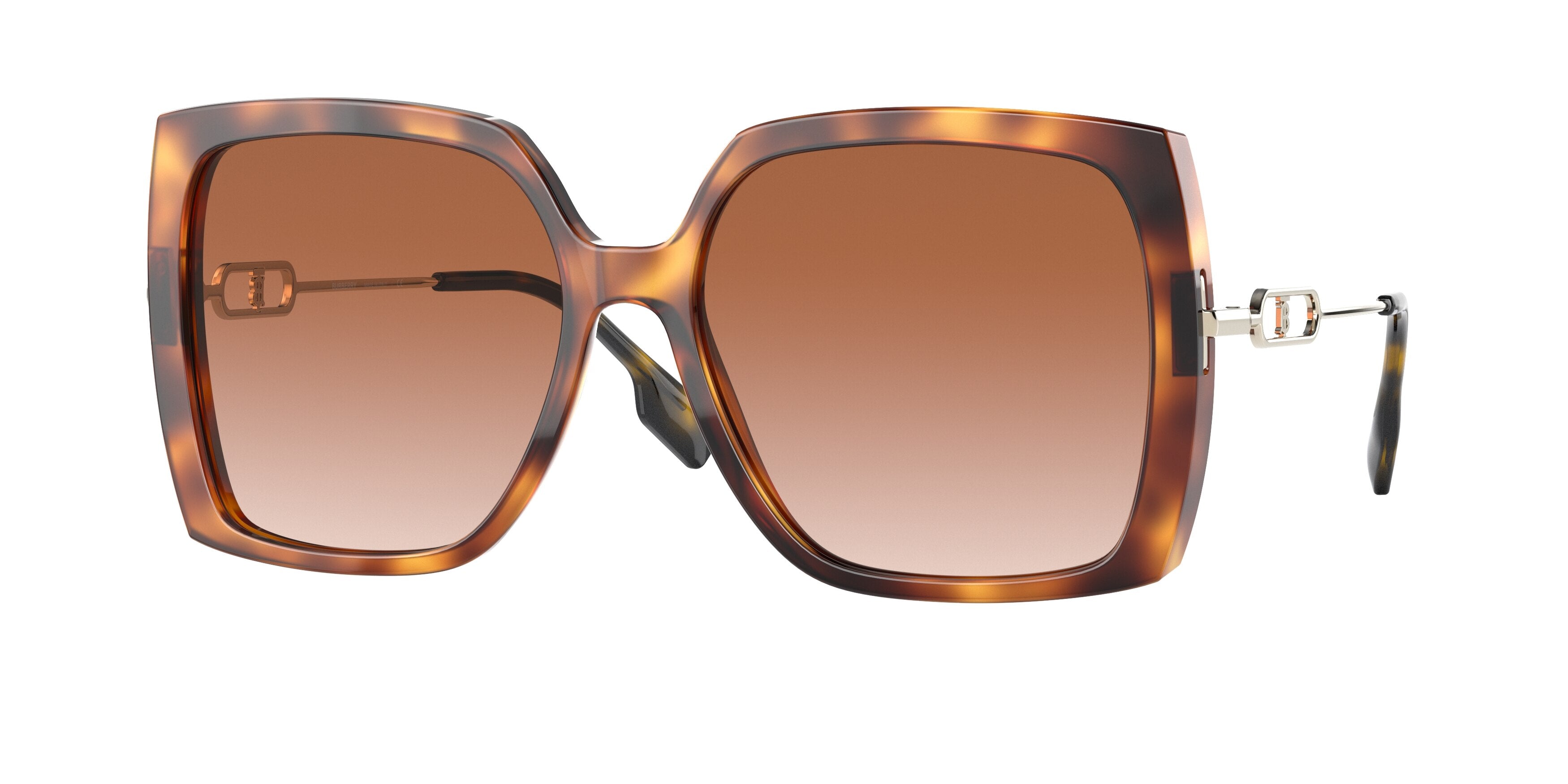 Burberry LUNA BE4332 Square Sunglasses 331613-Light Havana 57-140-16 - Color Map Tortoise