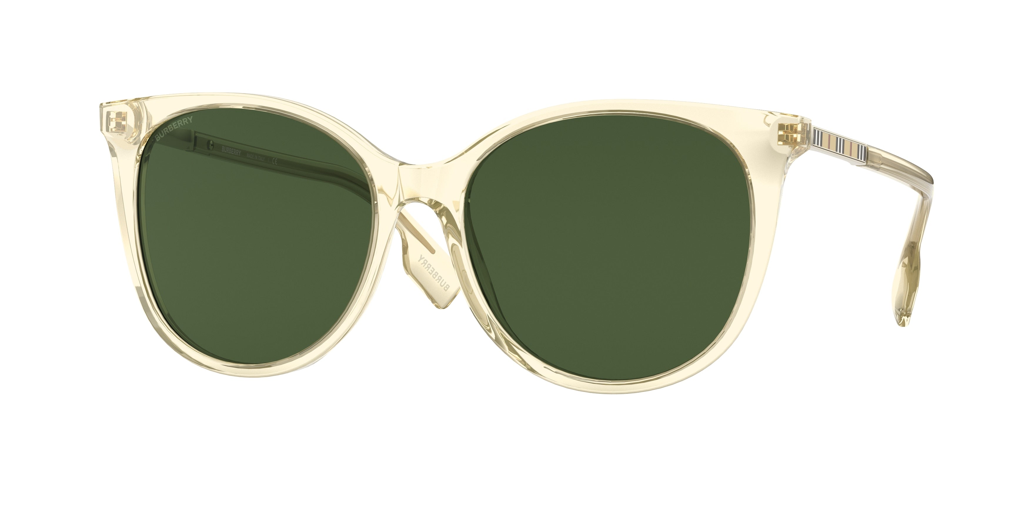 Burberry ALICE BE4333F Cat Eye Sunglasses 385271-Yellow 55-140-17 - Color Map Yellow