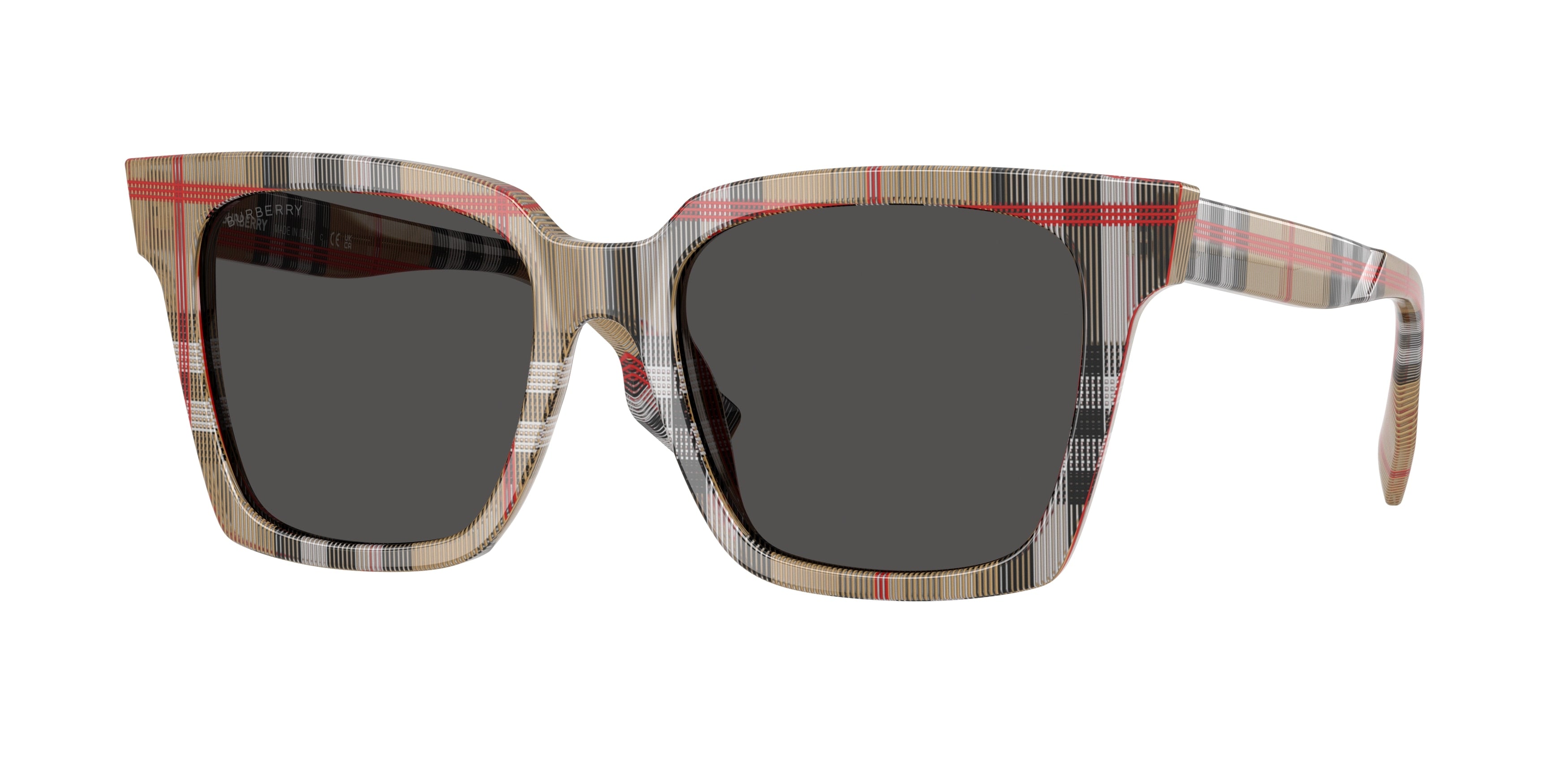 Burberry MAPLE BE4335 Square Sunglasses 377887-Vintage Check 53-140-18 - Color Map Brown