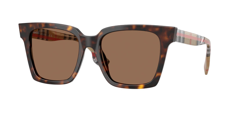 Burberry MAPLE BE4335 Square Sunglasses 390373-Dark Havana 53-140-18 - Color Map Brown
