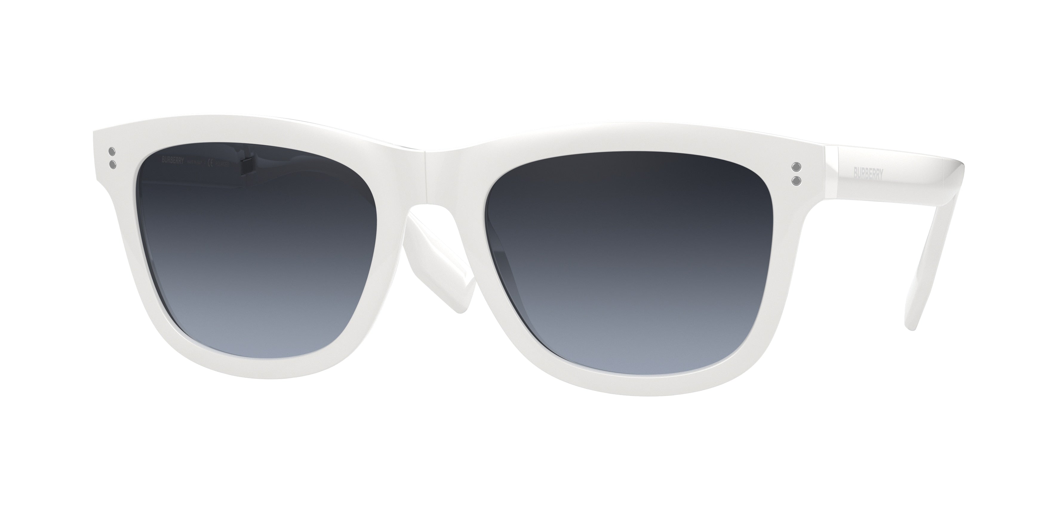 Burberry MILLER BE4341 Rectangle Sunglasses 3007K4-White 55-145-20 - Color Map White