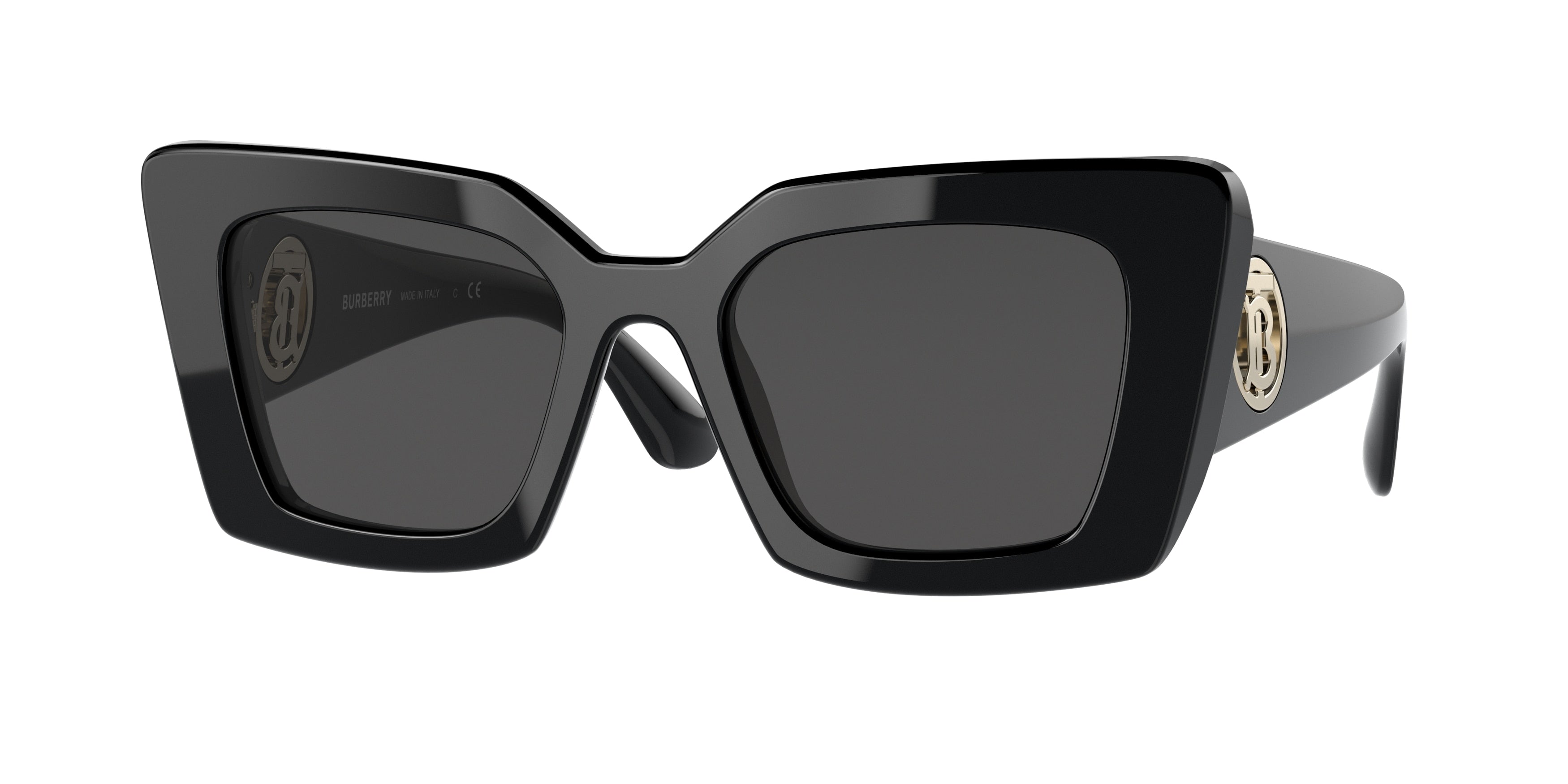 Burberry DAISY BE4344 Square Sunglasses 300187-Black 51-140-20 - Color Map Black