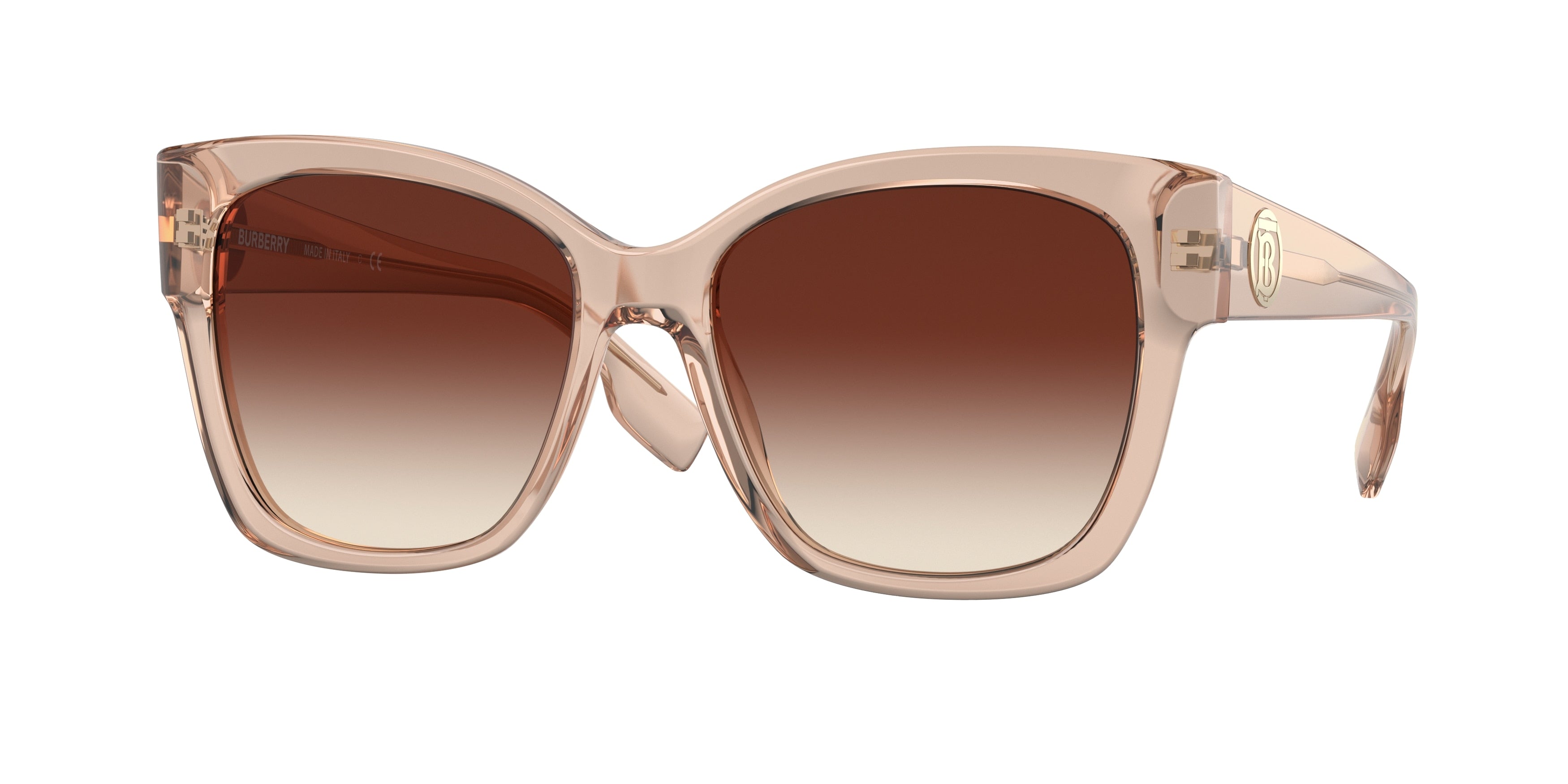 Burberry RUTH BE4345 Square Sunglasses 335813-Peach 54-140-17 - Color Map Pink