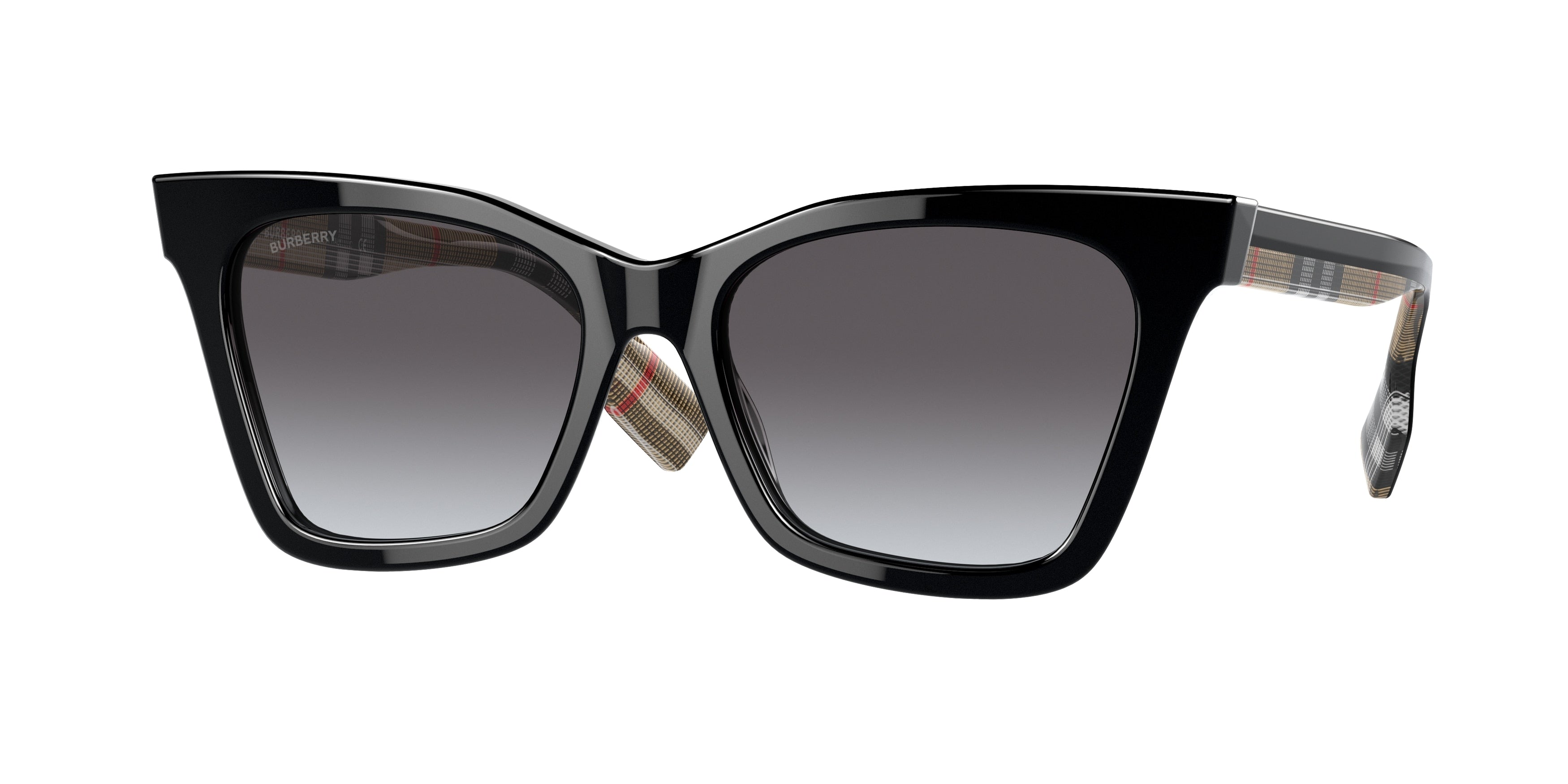 Burberry ELSA BE4346 Irregular Sunglasses 39428G-Black 53-140-17 - Color Map Black